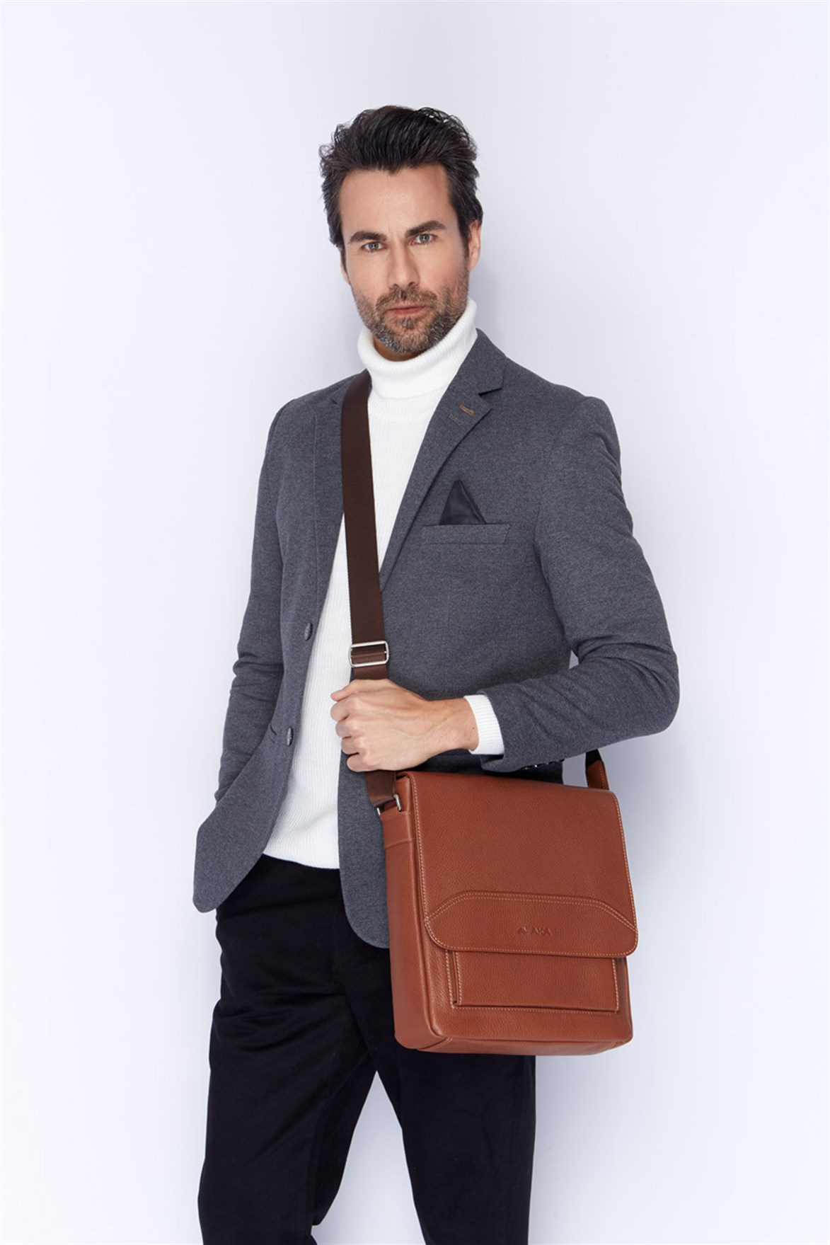 Genuine Leather Shoulder Bag - 353 - 6