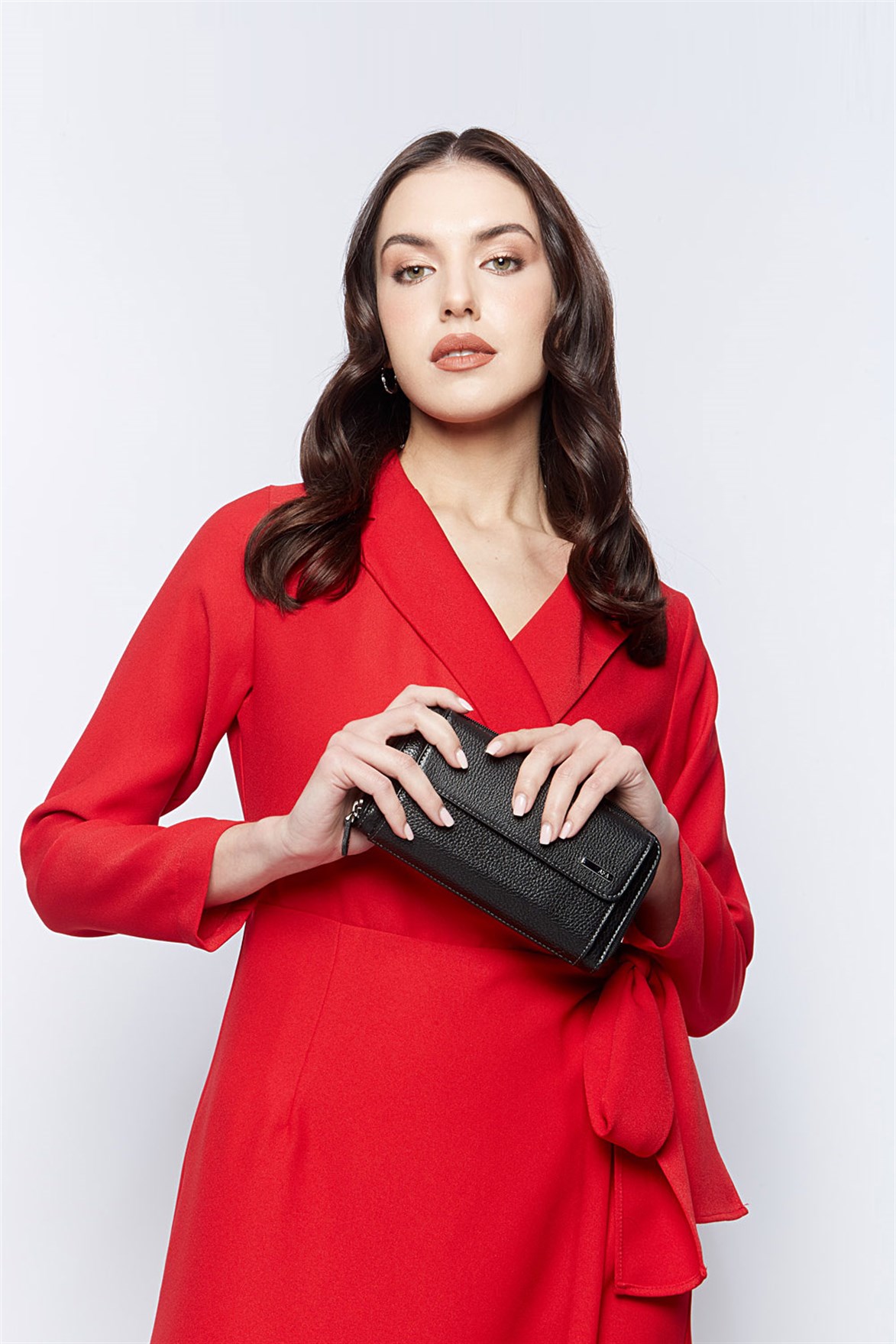 Flotör Siyah Deri Kadın Cüzdanı (429-2)