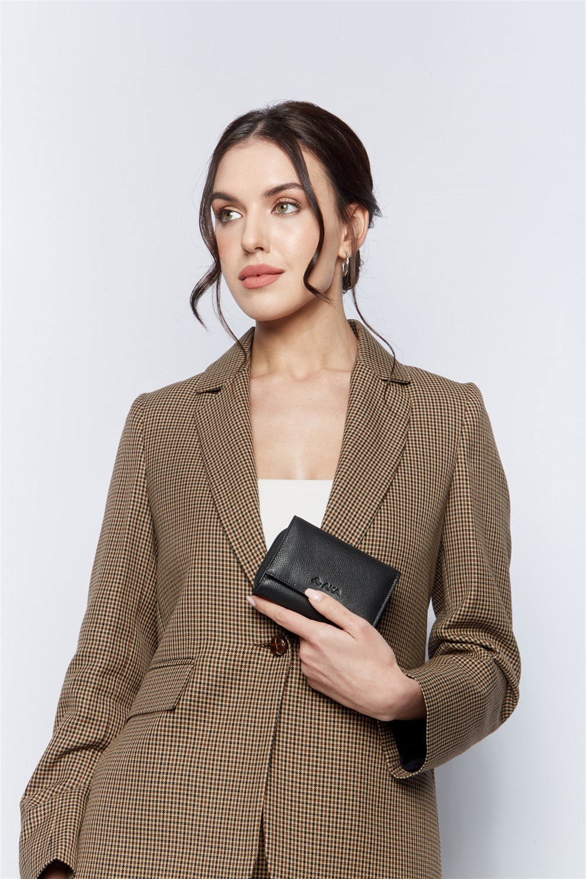 Flotör Siyah Hakiki Deri Kadın Cüzdanı (467-2)