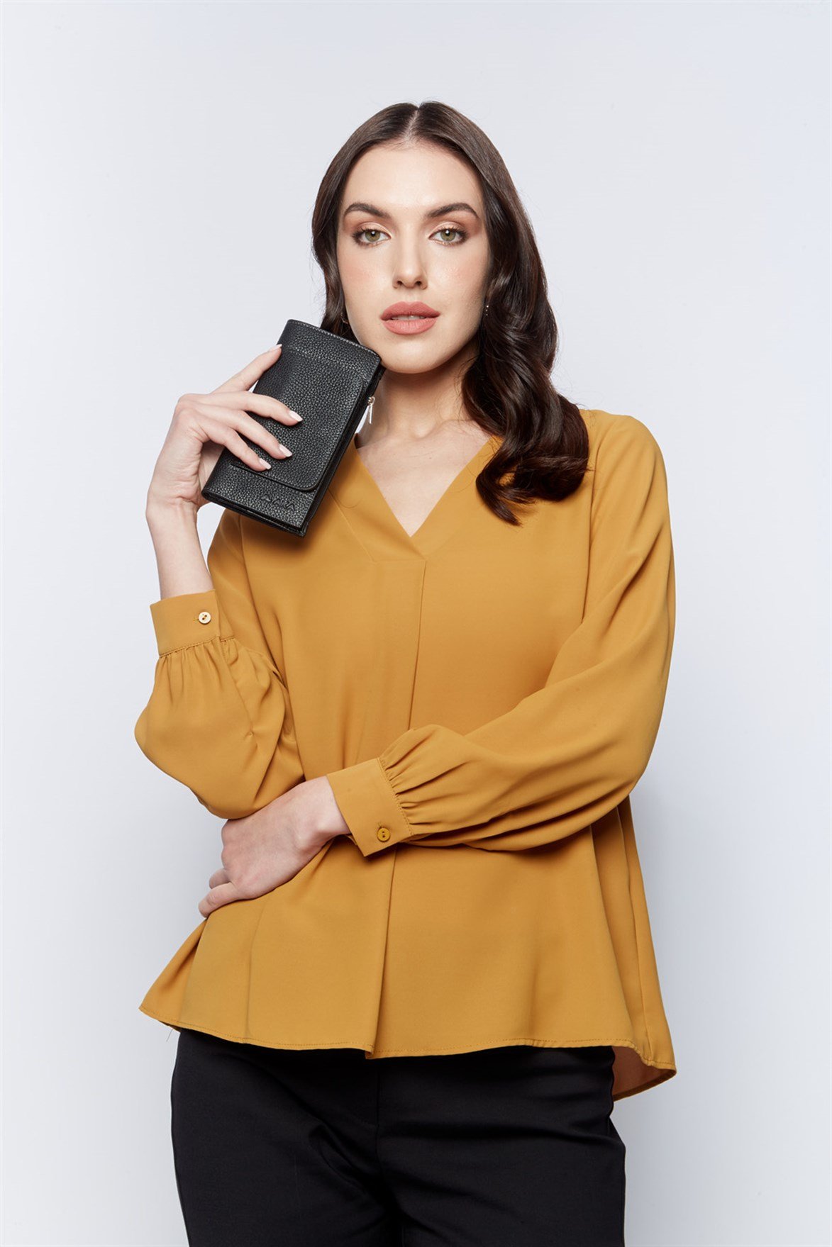 Genuine Leather Women's Wallet-462 - 2