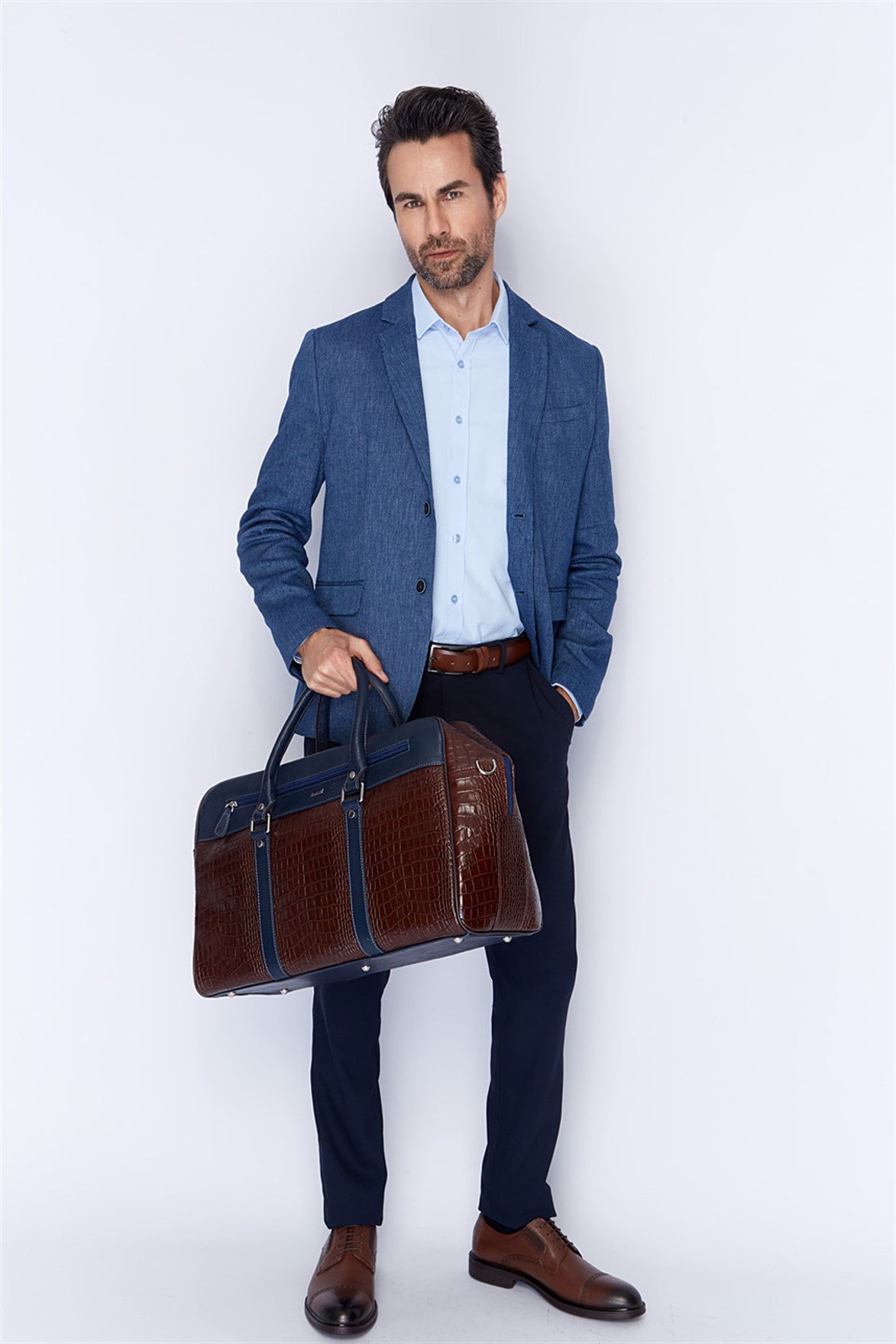 Genuine Leather Travel Bag - 5010 - 13