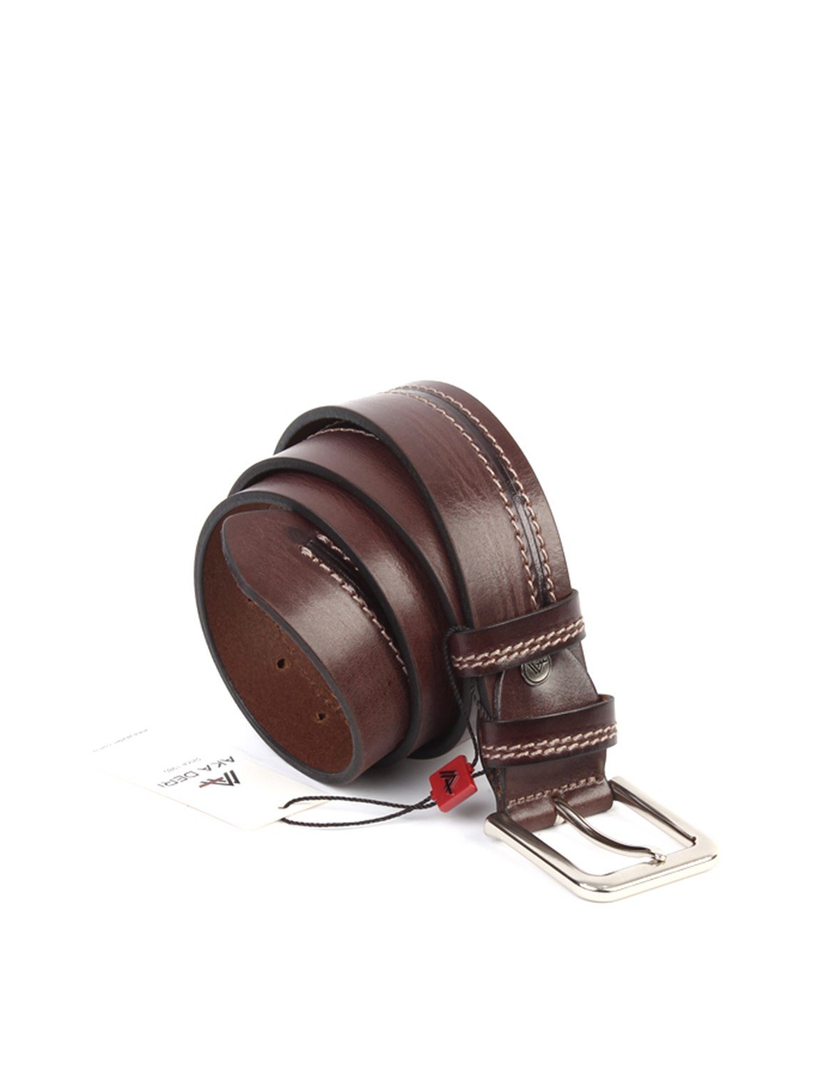 Kahverengi Hakiki Deri Spor Erkek Kemeri s133