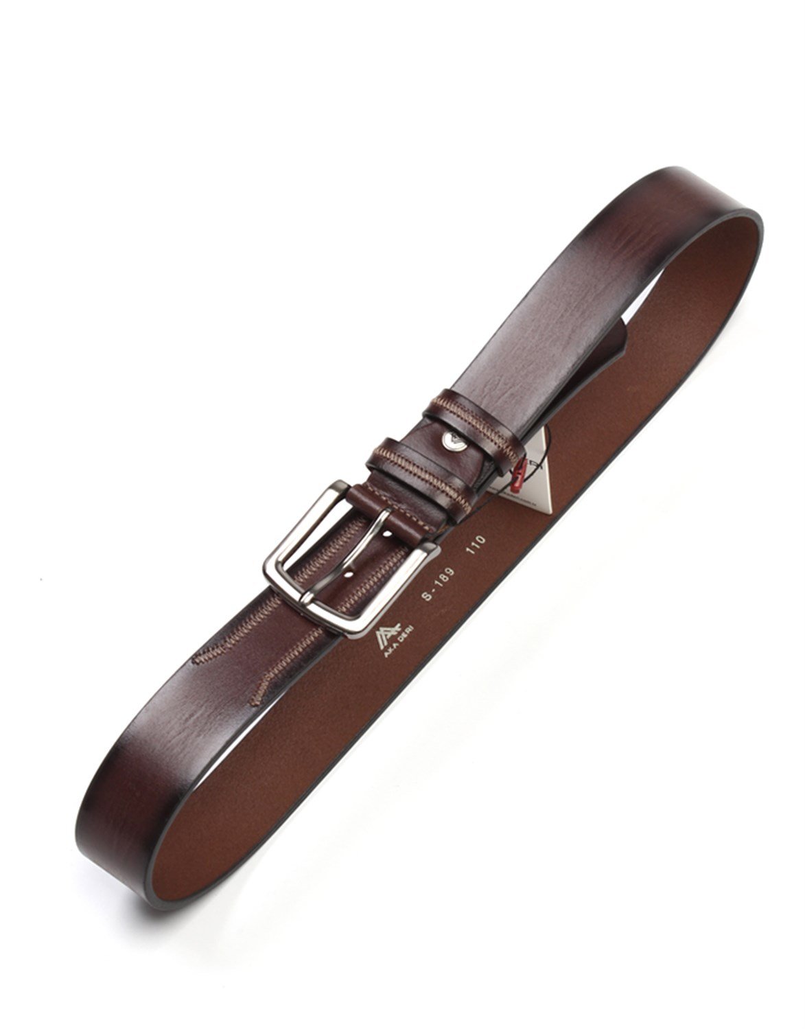 Kahverengi Hakiki Deri Spor Erkek Kemeri s189