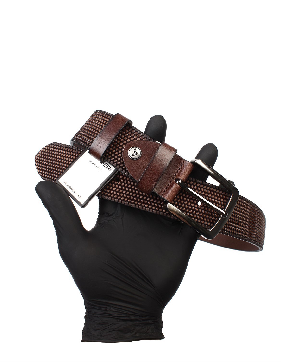 Kahverengi Hakiki Deri Spor Erkek Kemeri sk3005