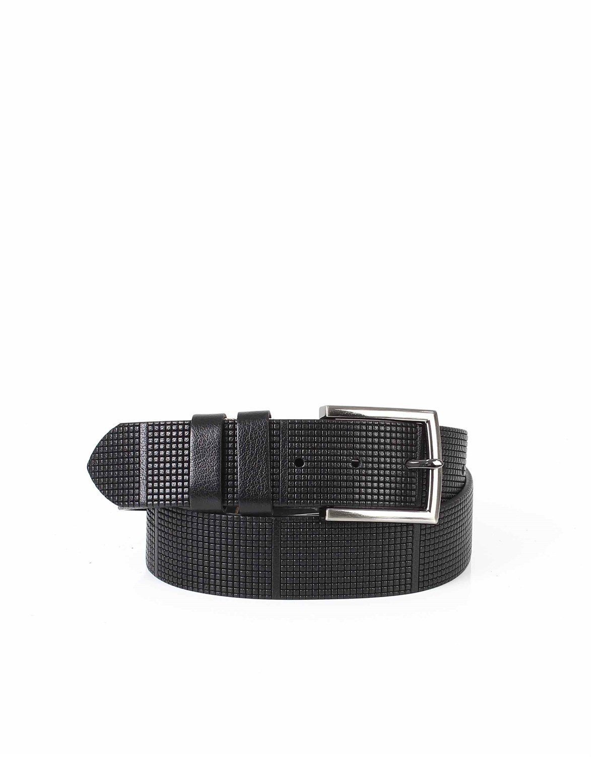 Kare Baskılı Desenli Spor Deri Kemer