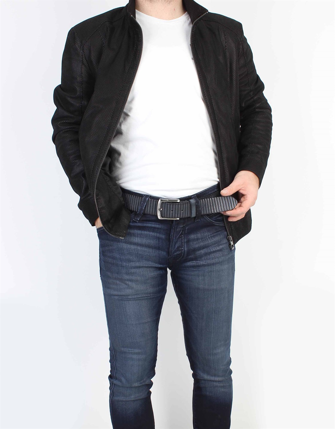 Lacivert Spor Deri Kemer sk0017