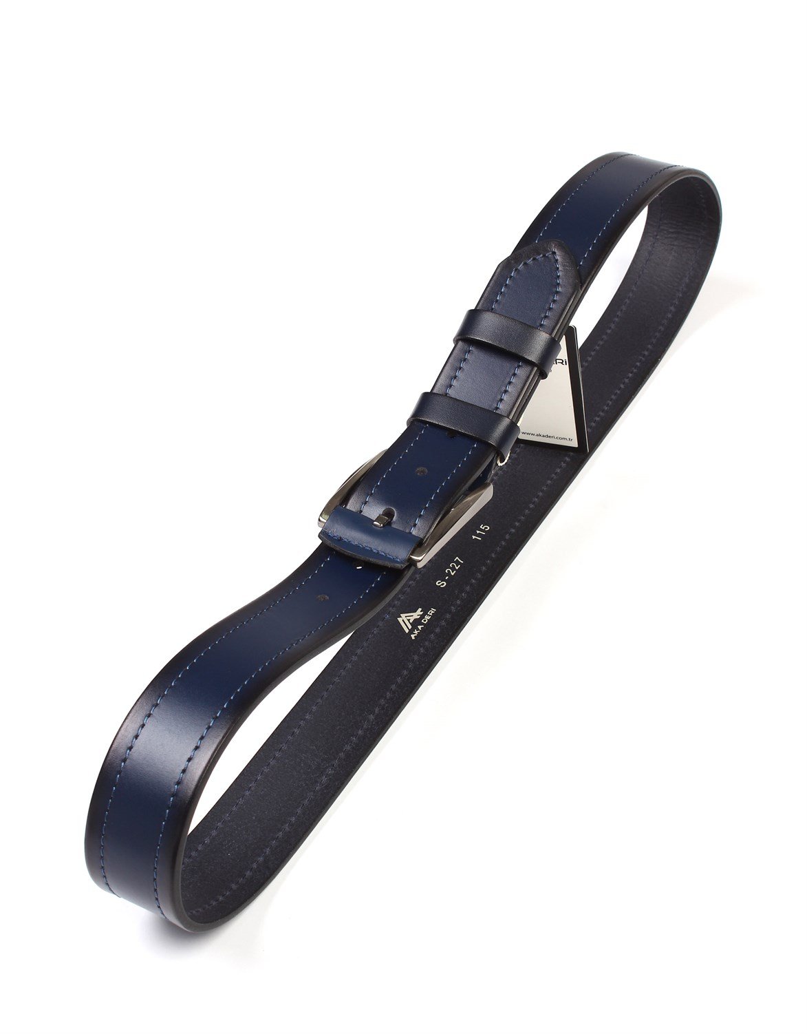 Lacivert Spor Deri Kemer sk099