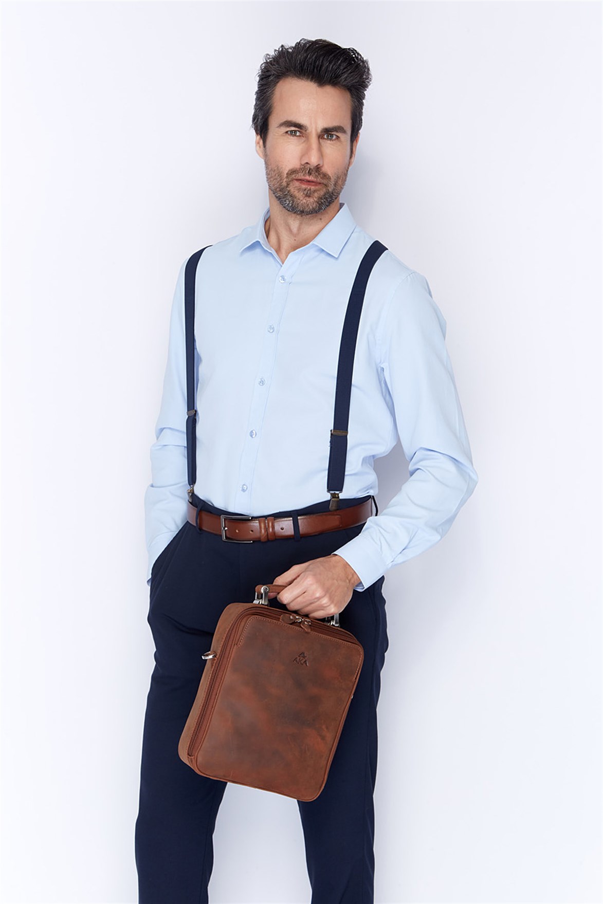 Natural Crazy Taba Deri Çanta