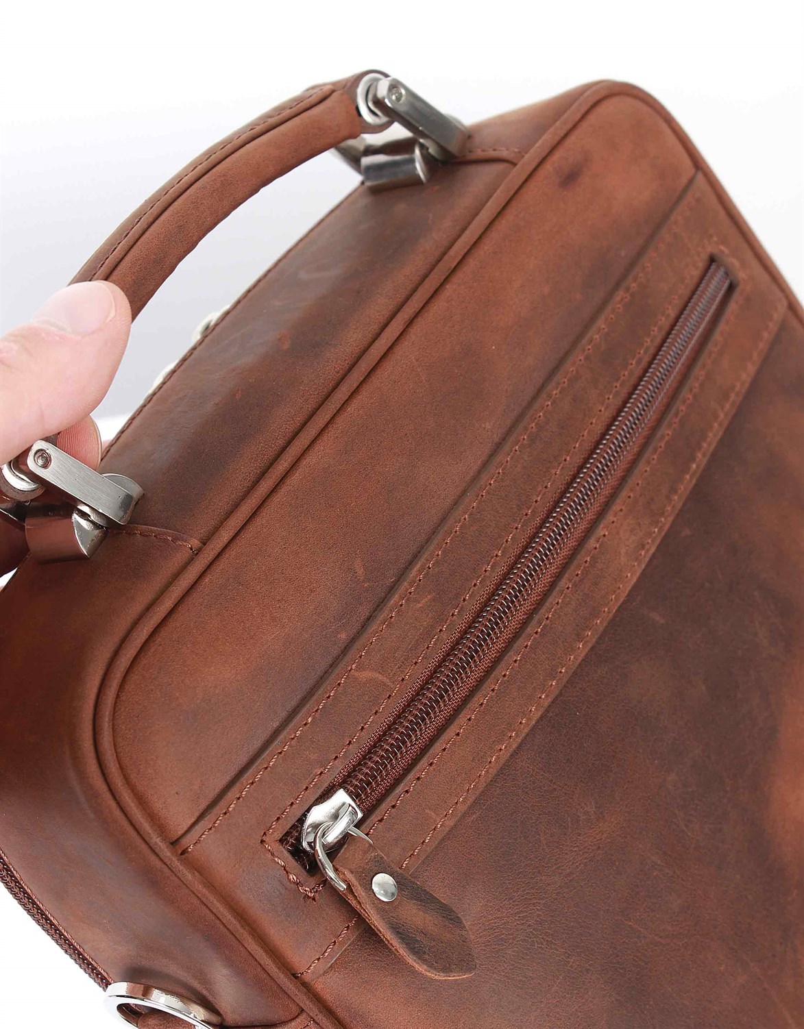 Natural Crazy Taba Deri Çanta