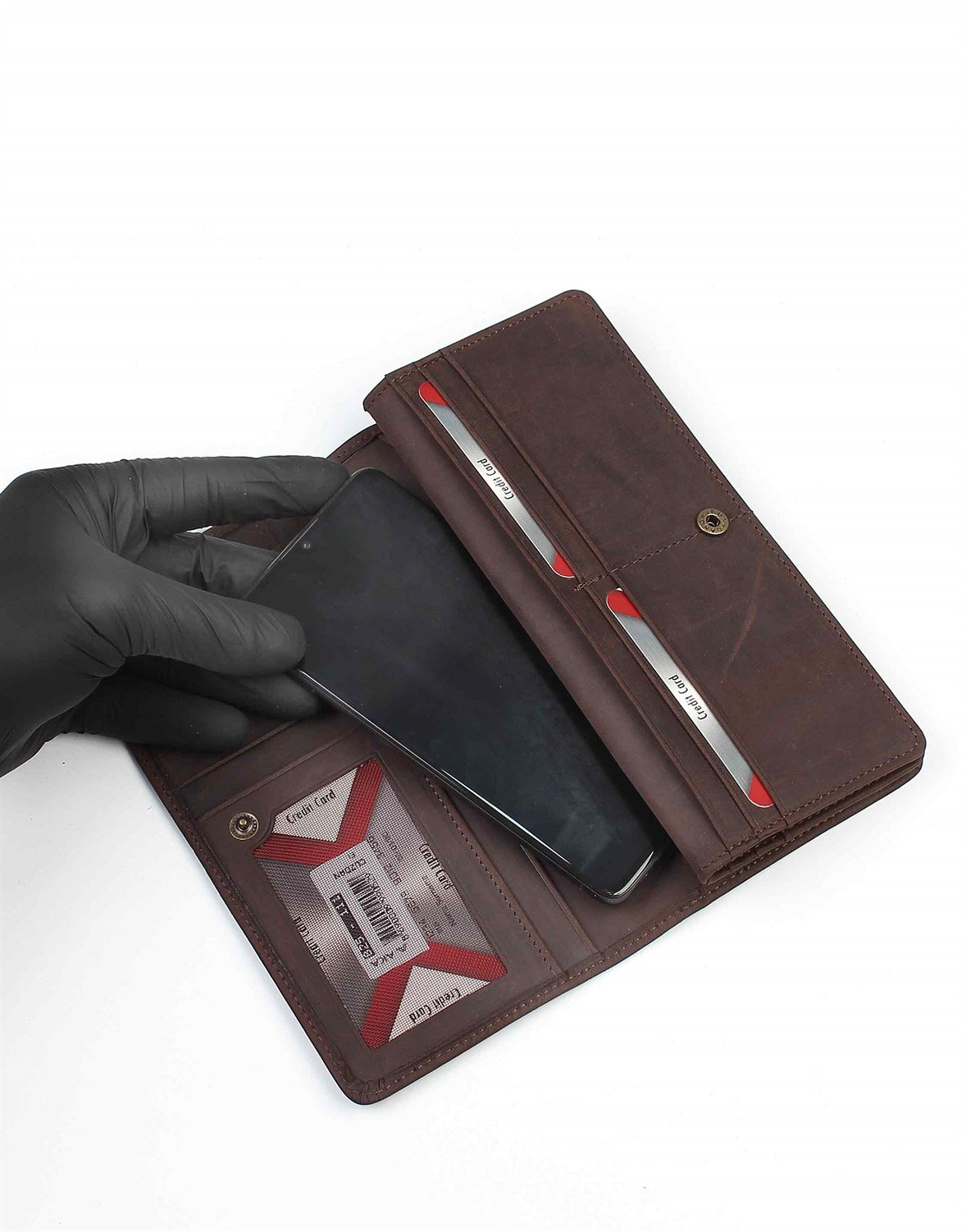 Natural Kahve Deri El Cüzdanı 825-110