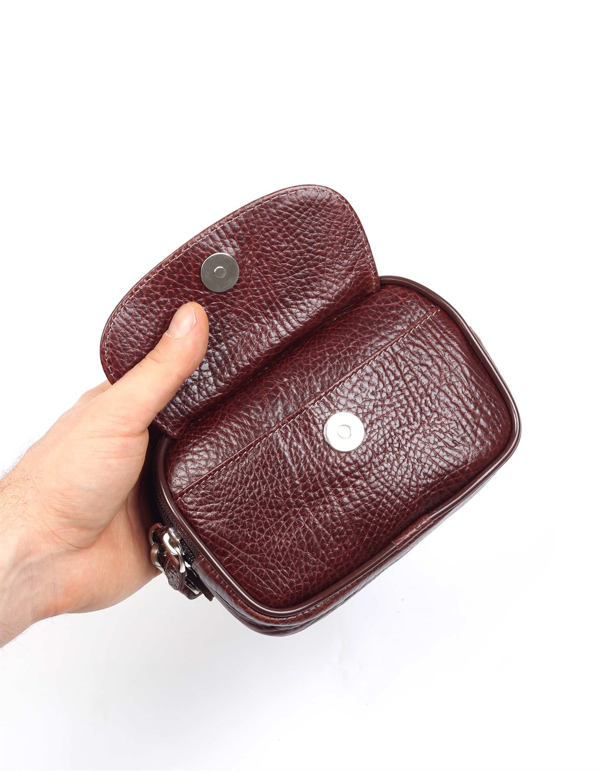 Parlak Kahve - Deri El Çantası 111