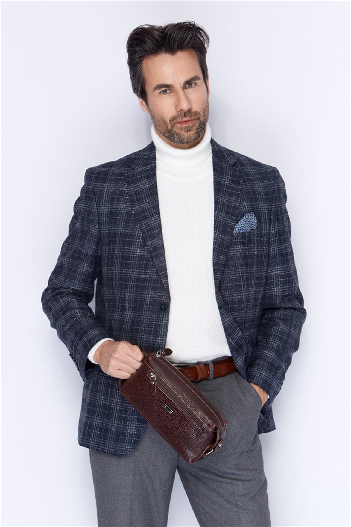 Parlak Kahve - Deri El Çantası 116