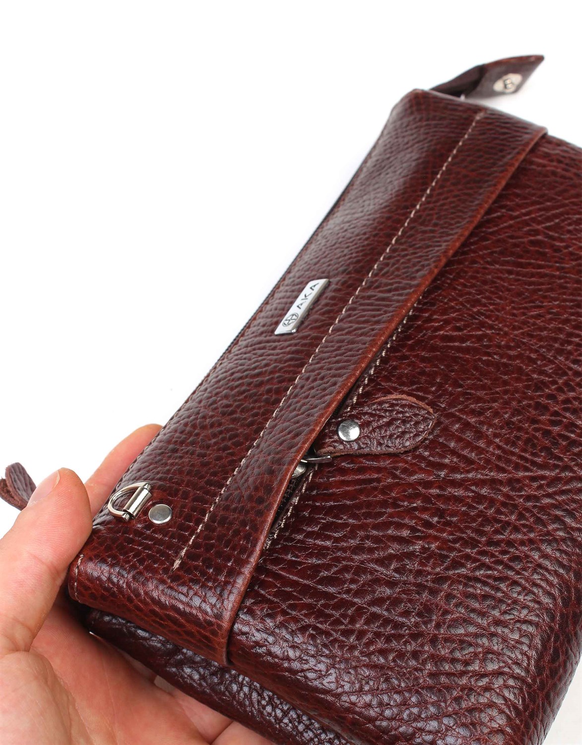 Genuine Leather Handbag - 338 - 61