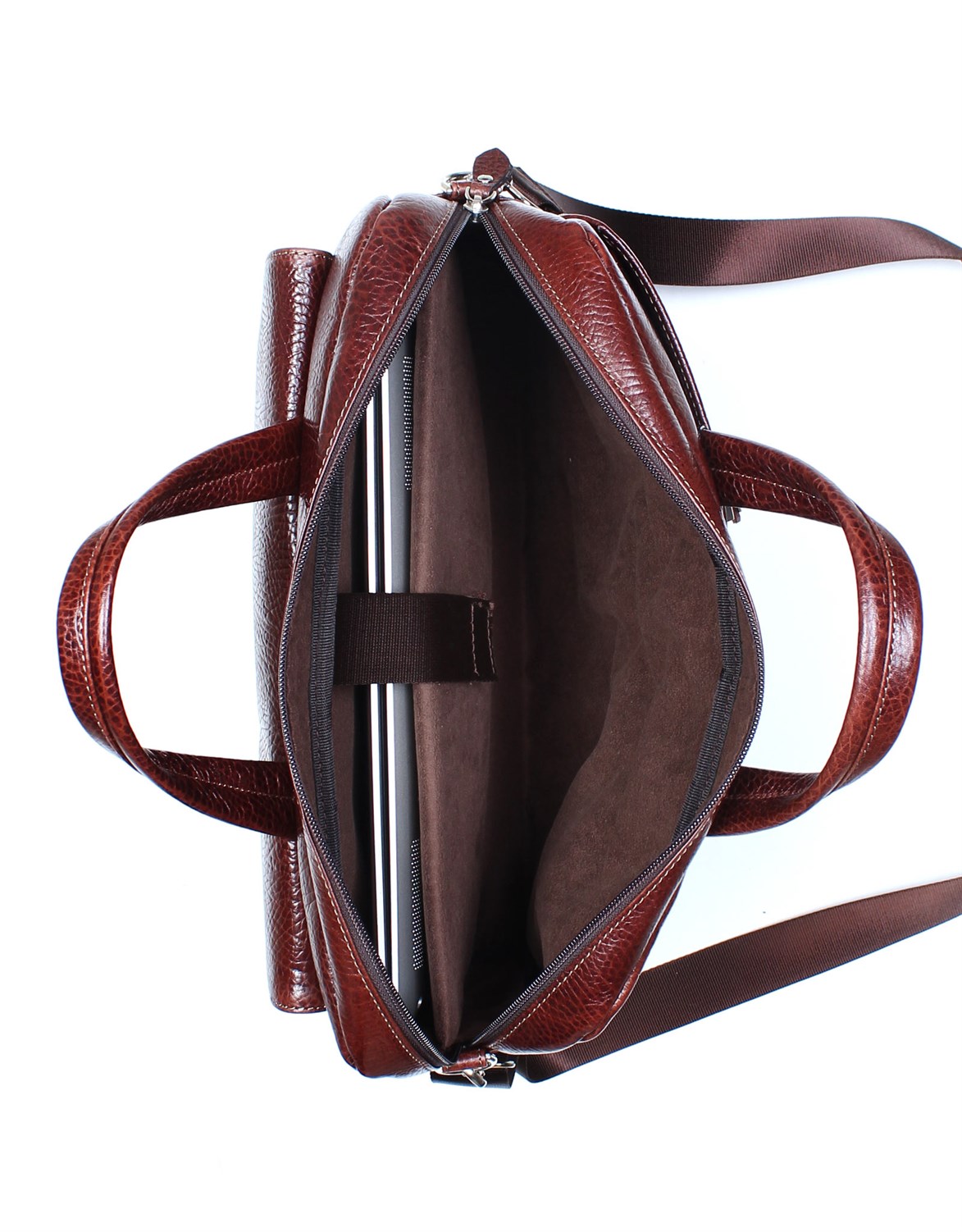 Parlak Kahve - Deri Evrak Çantası 242