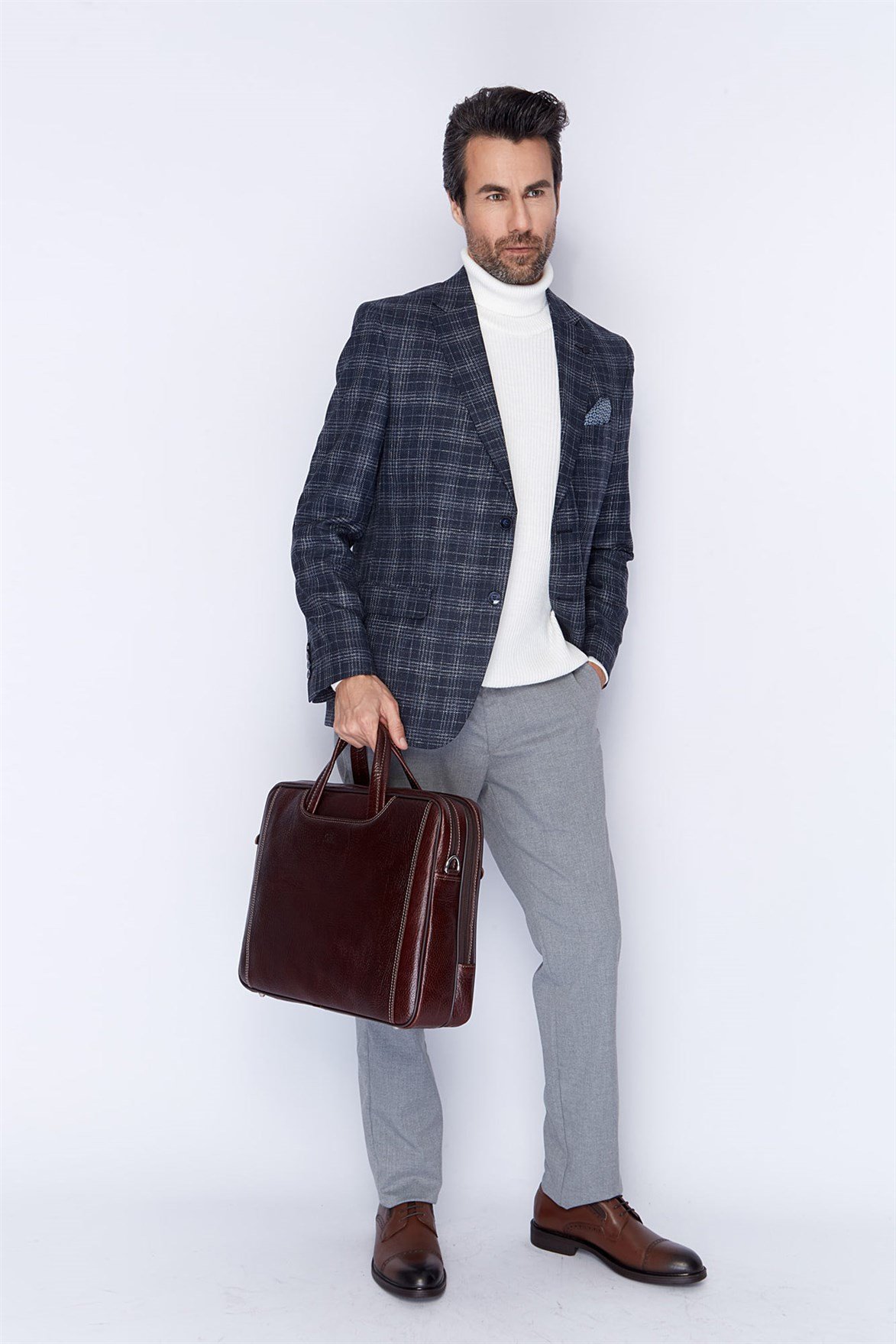 Genuine Leather Laptop Bag - 245 - 61