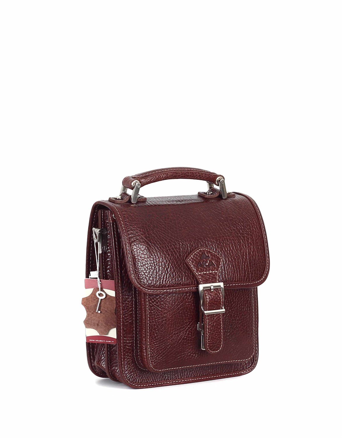 Parlak Kahve - Deri Portföy Çantası 204