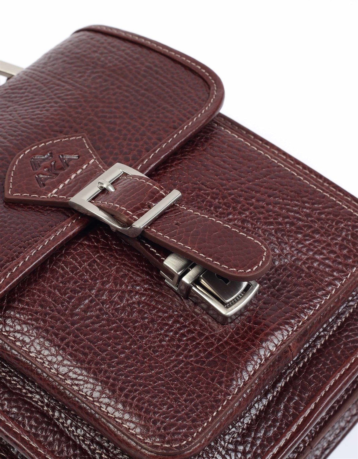 Parlak Kahve - Deri Portföy Çantası 204