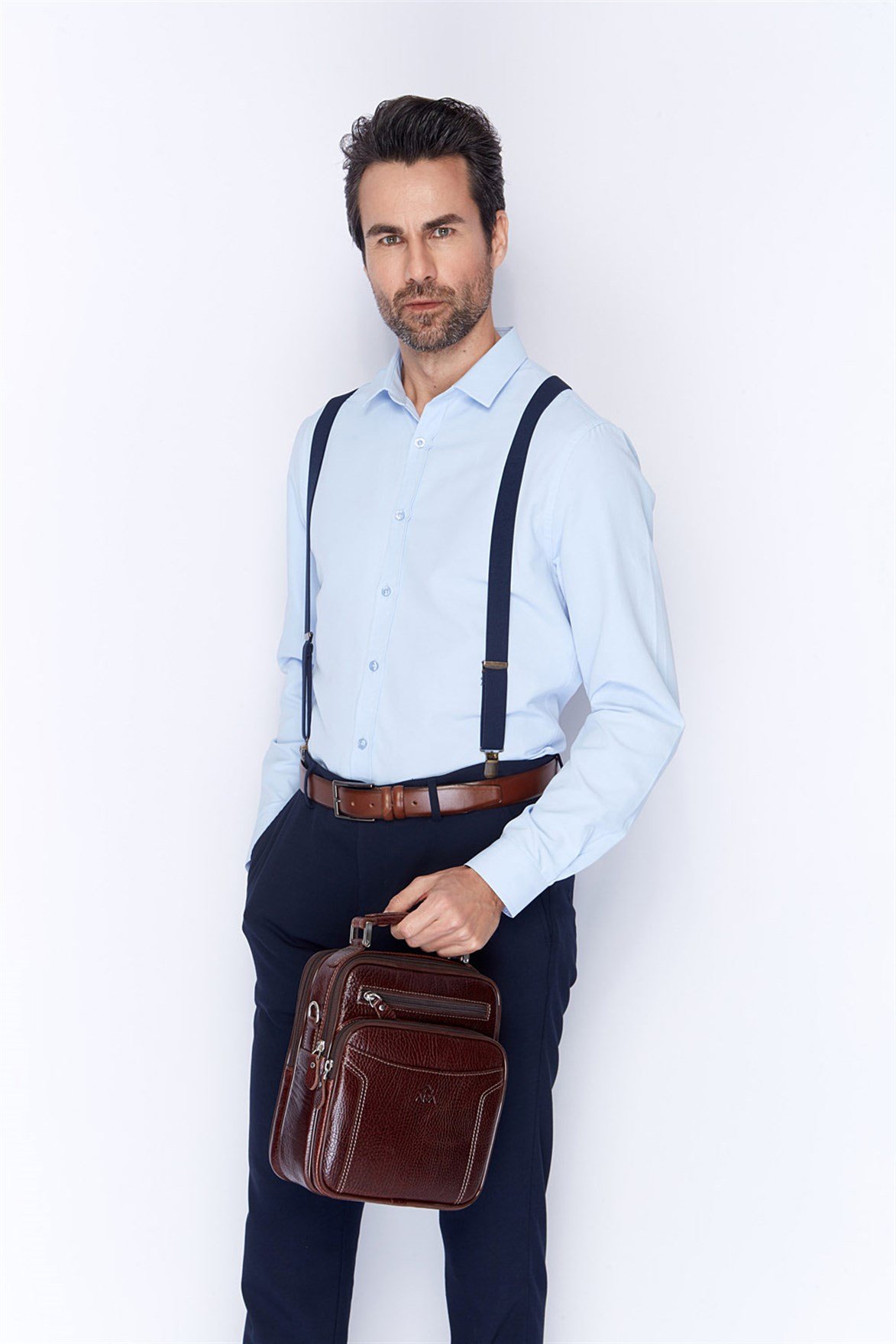 Genuine Leather Portfolio Bag - 306 - 61