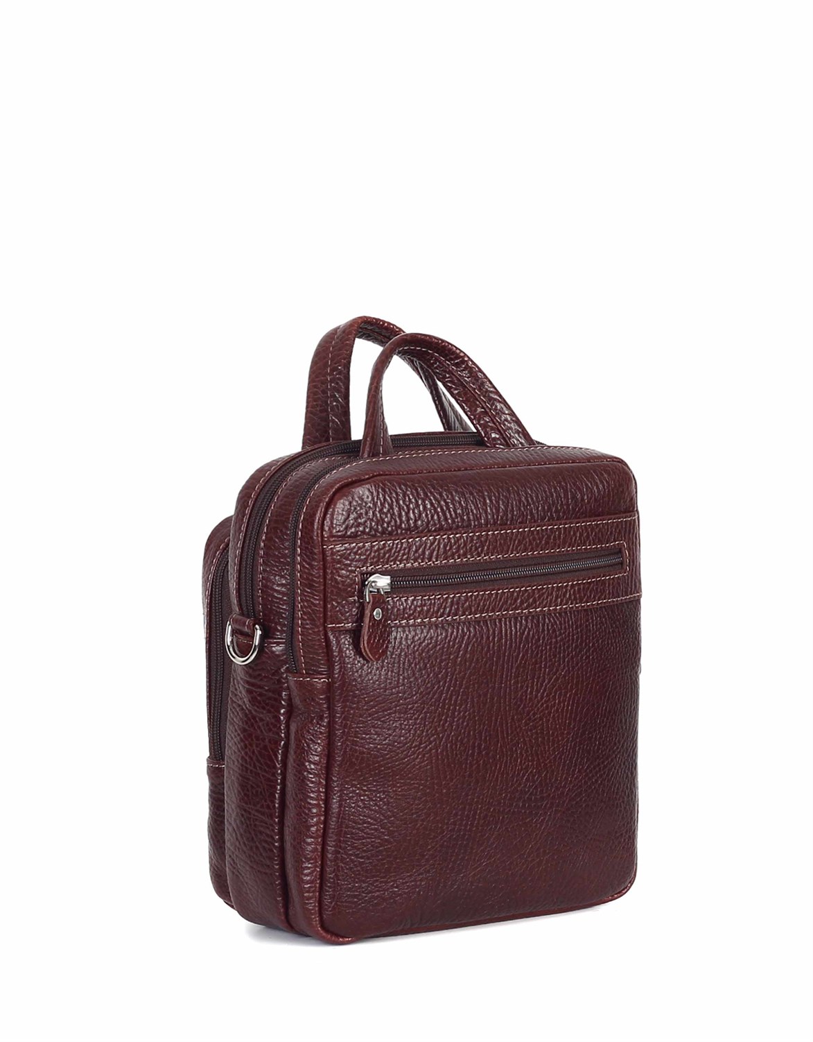 Parlak Kahve - Deri Portföy Çantası 302