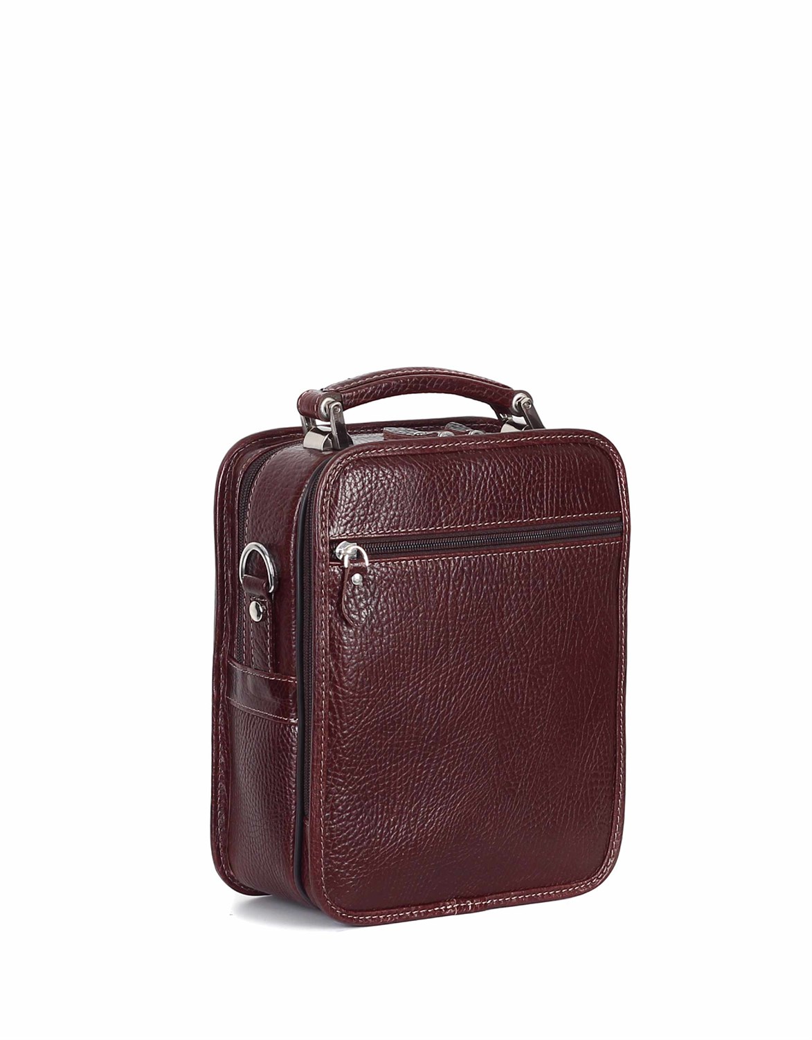 Parlak Kahve - Deri Portföy Çantası 307