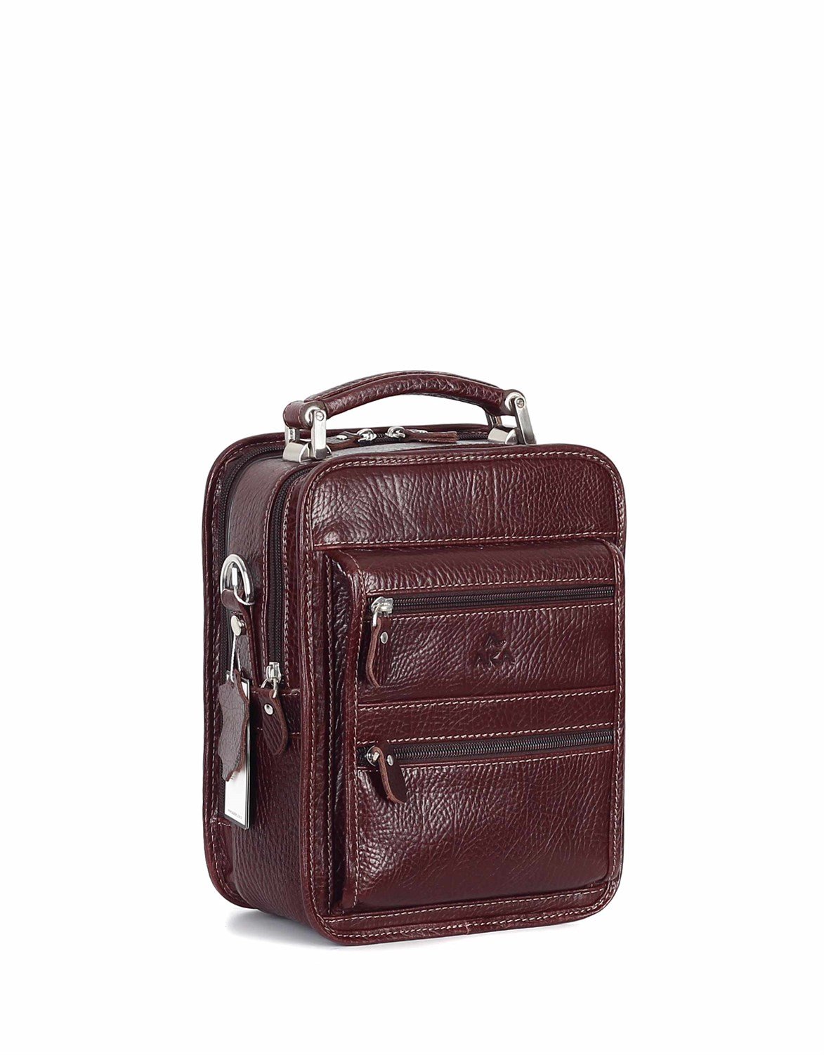 Parlak Kahve - Deri Portföy Çantası 307