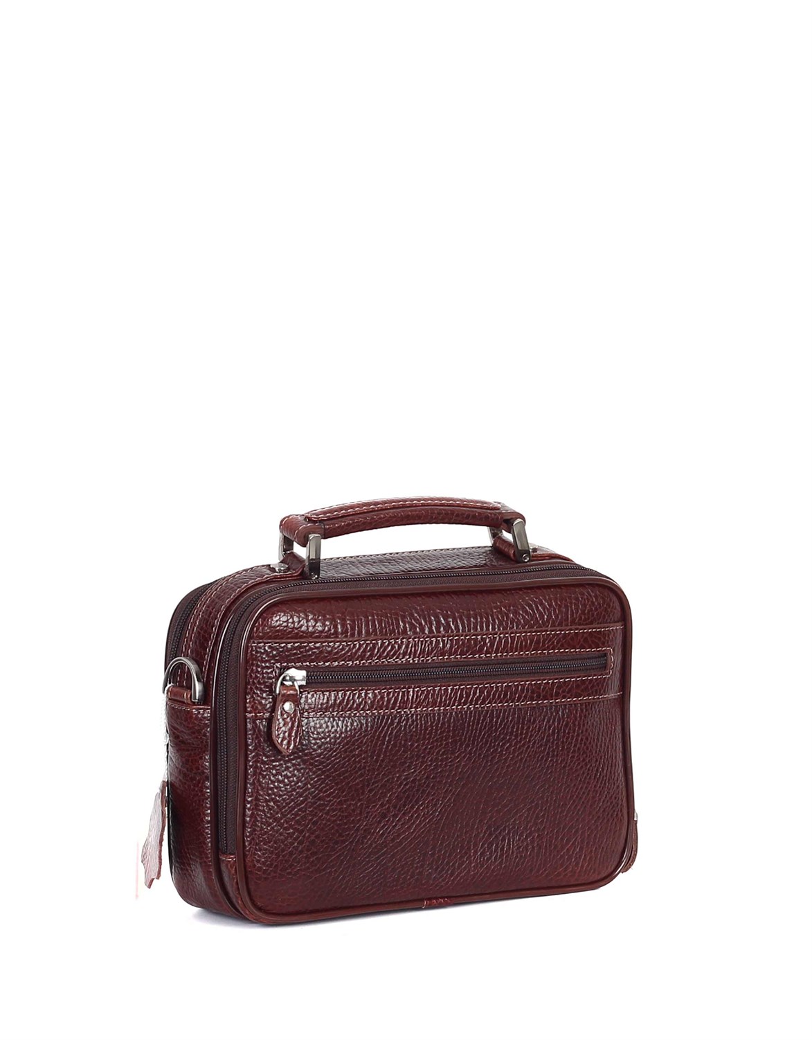 Parlak Kahve - Deri Portföy Çantası 318