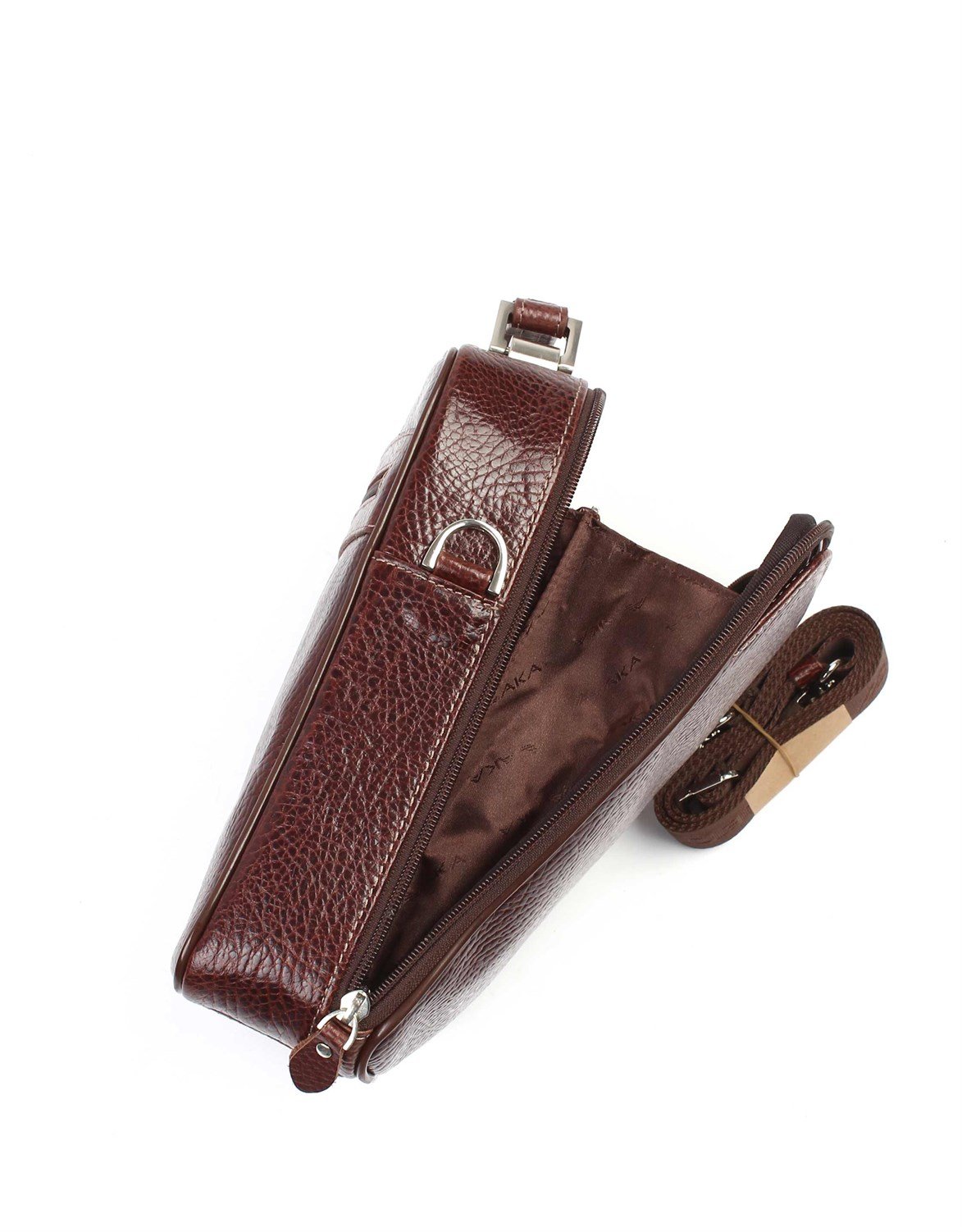 Parlak Kahve - Deri Portföy Çantası 375