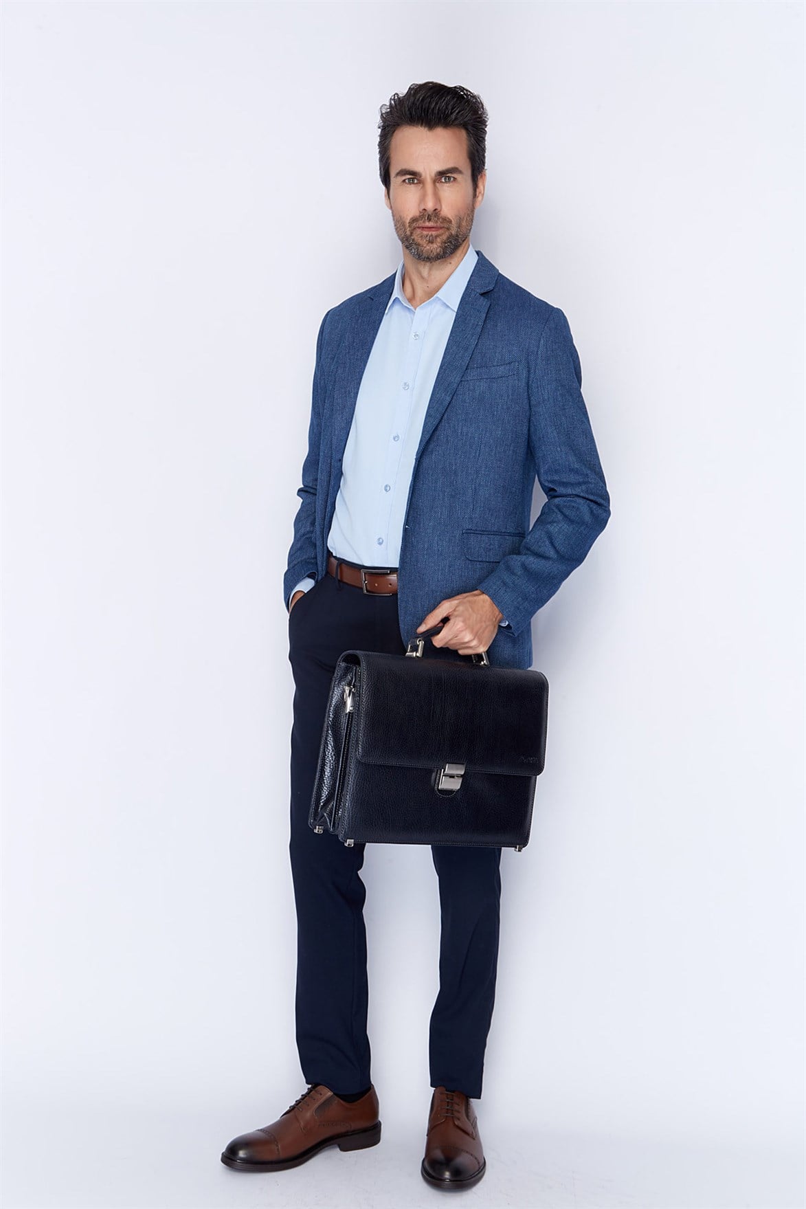 Genuine Leather Briefcase - 227 - 62