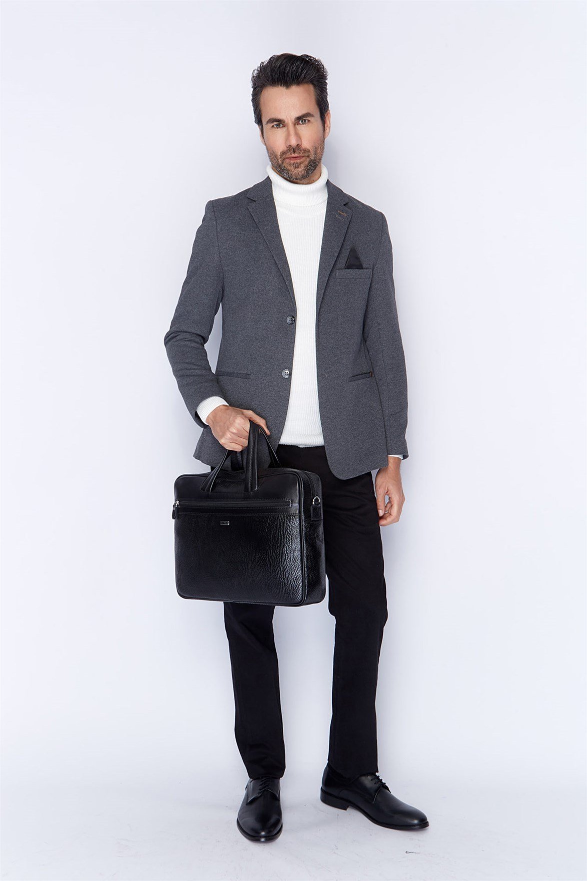 Genuine Leather Laptop Bag - 253 - 60