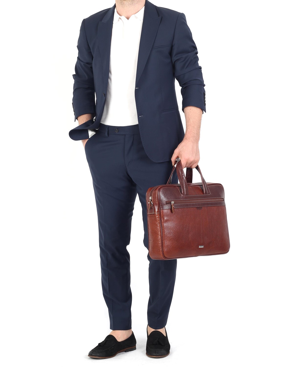 Parlak Taba - Deri Evrak Çantası 253