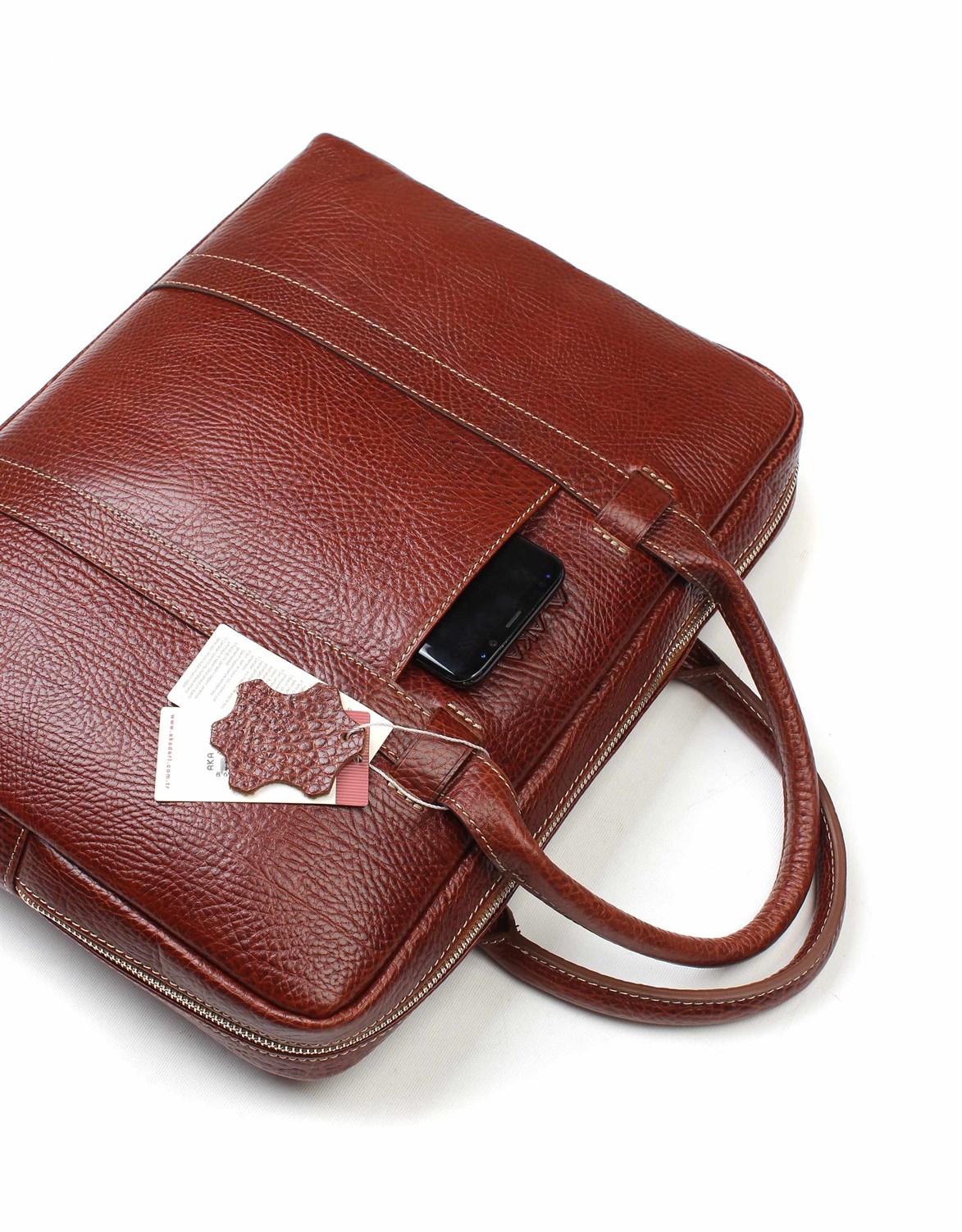 Parlak Taba - Deri Evrak Çantası 254