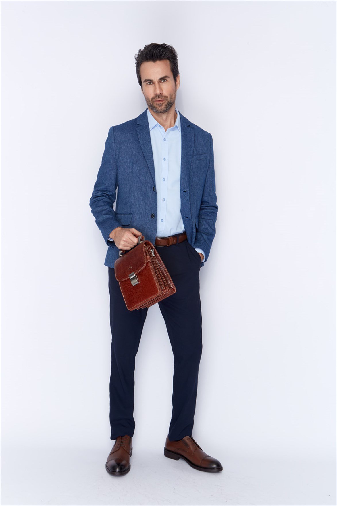 Parlak Taba - Deri Portföy Çantası 301