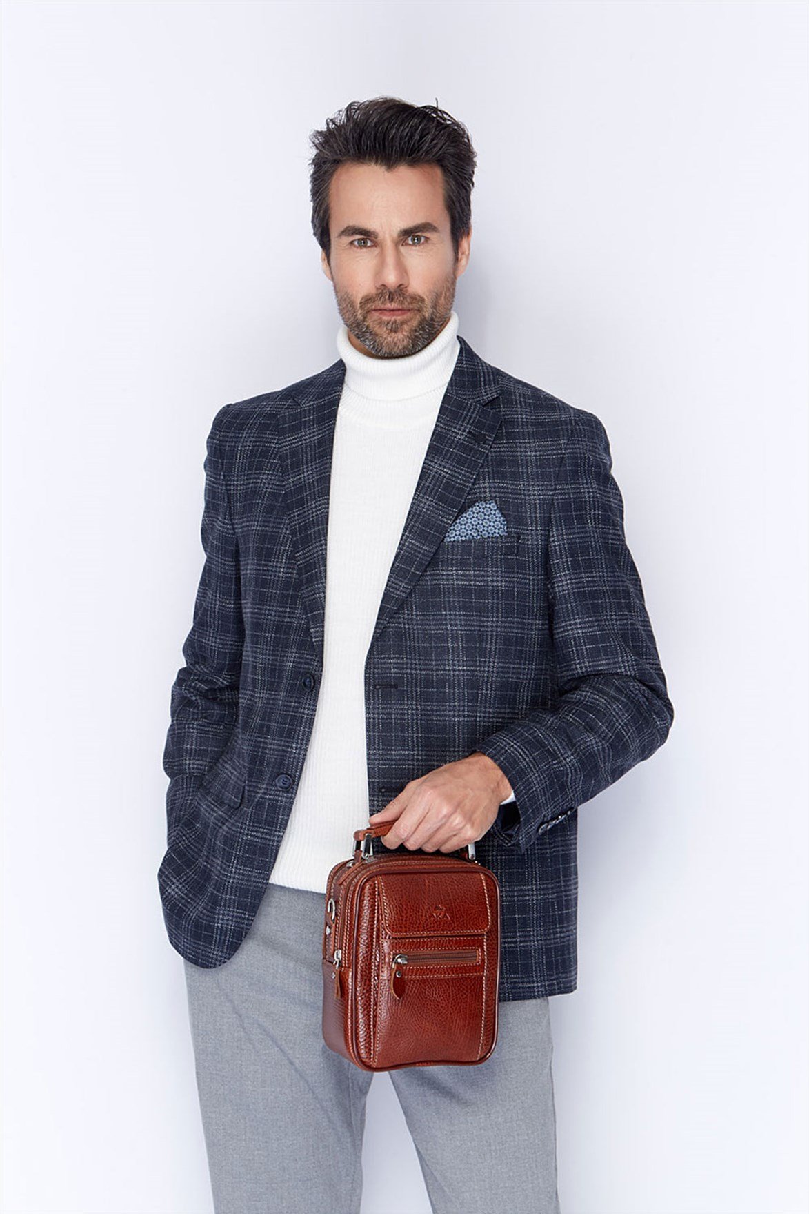 Parlak Taba - Deri Portföy Çantası 395