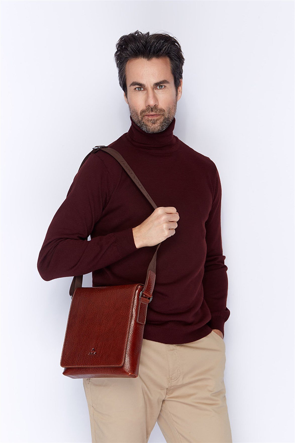 Genuine Leather Shoulder Bag - 324 - 63