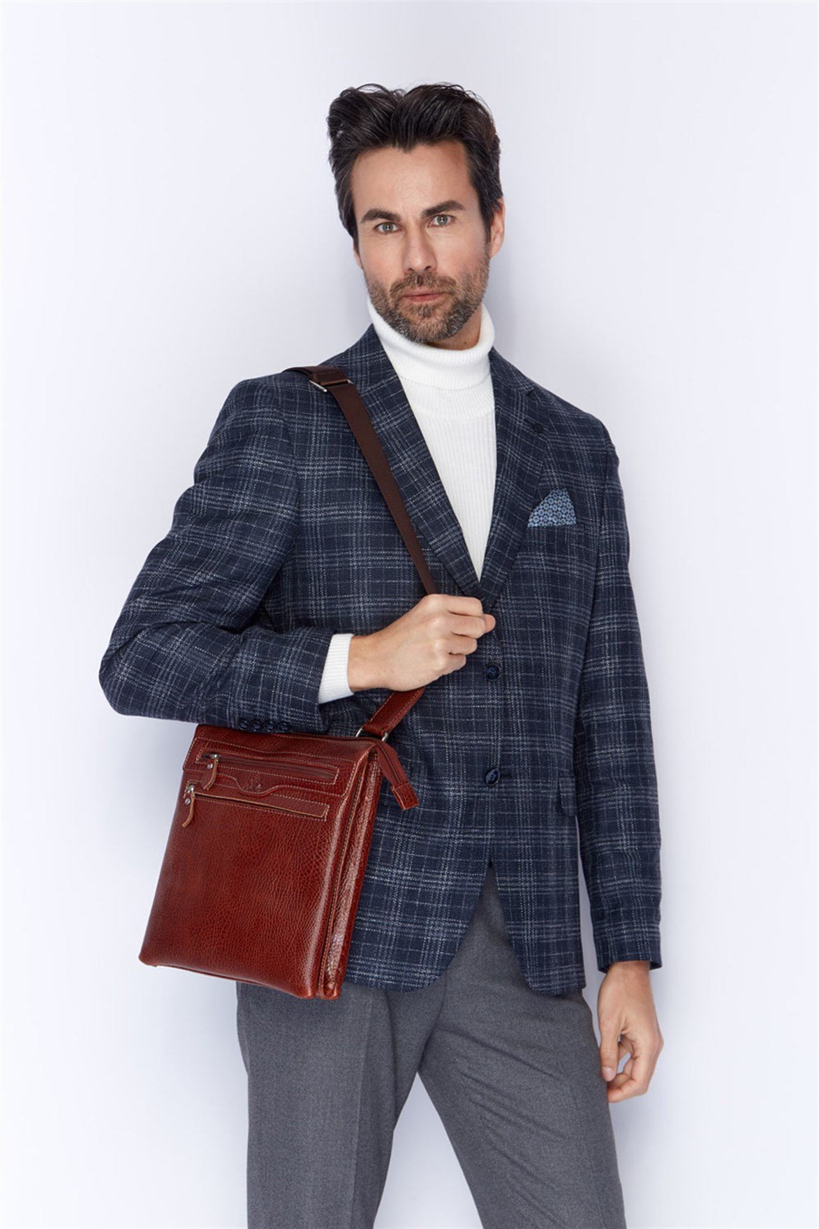 Genuine Leather Shoulder Bag - 326 - 63