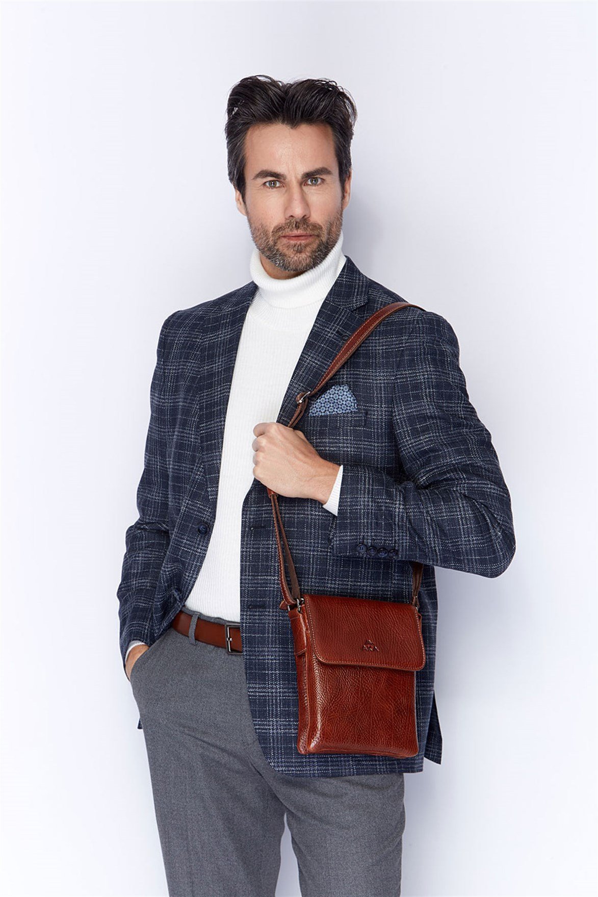 Genuine Leather Shoulder Bag - 322 - 63