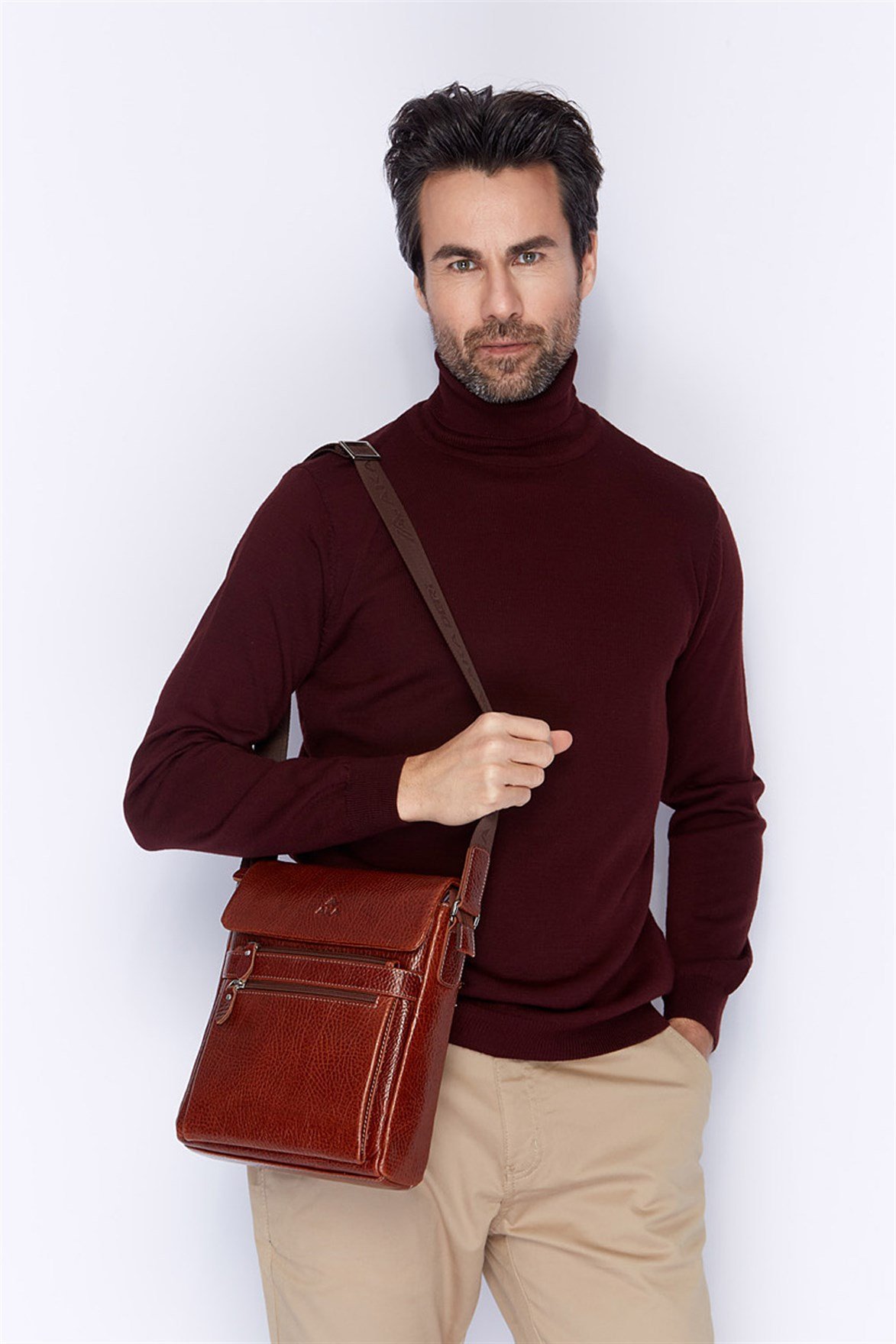 Genuine Leather Shoulder Bag - 323 - 63