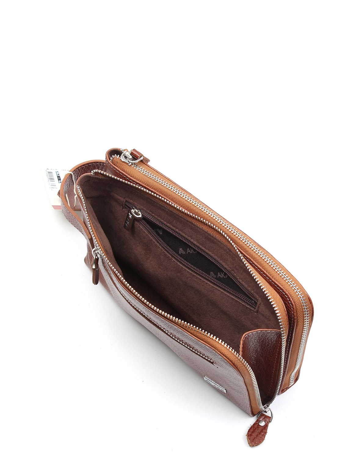 Parlak Taba -Deri El Çantası