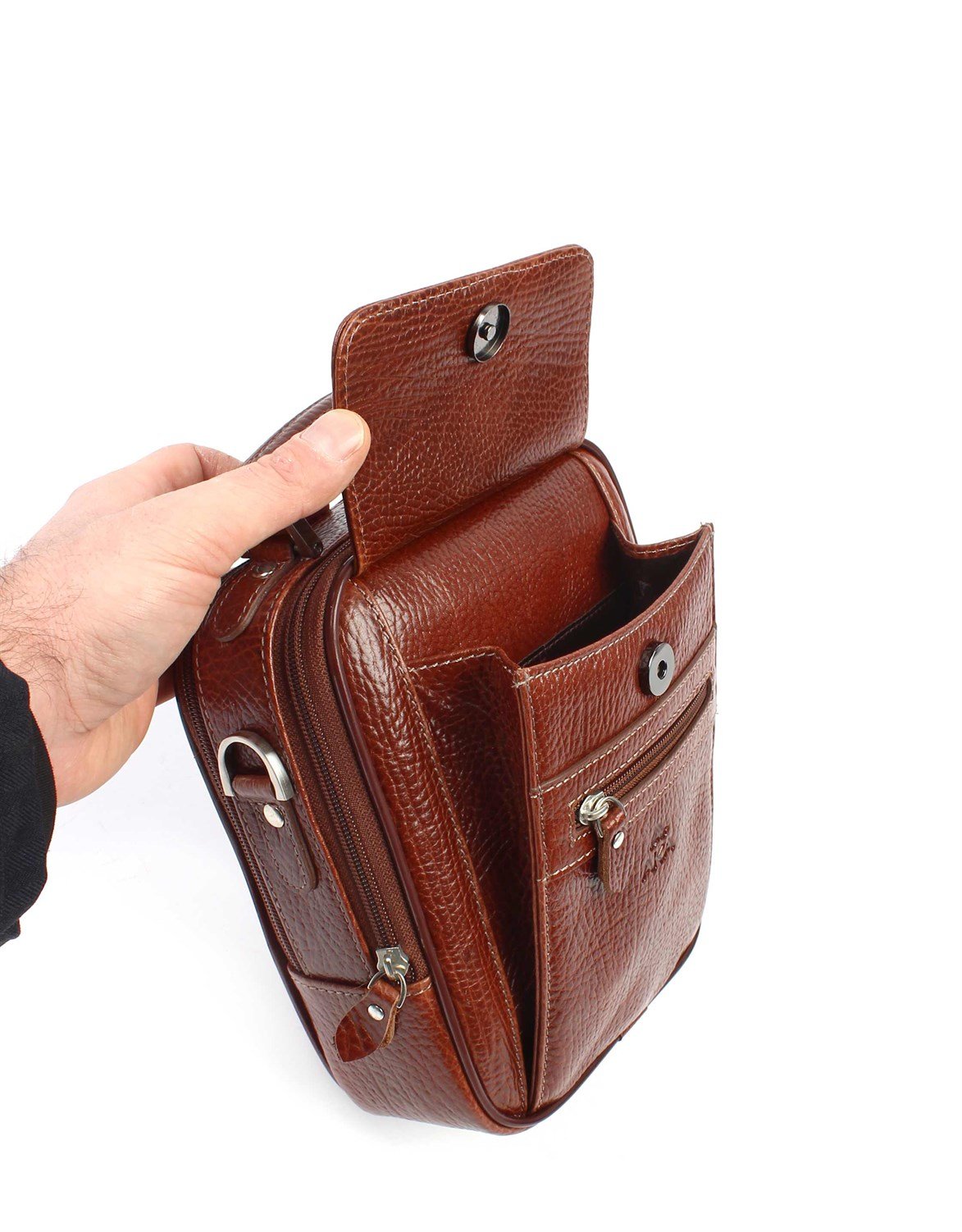 Parlak Taba - Deri Portföy Çantası 395