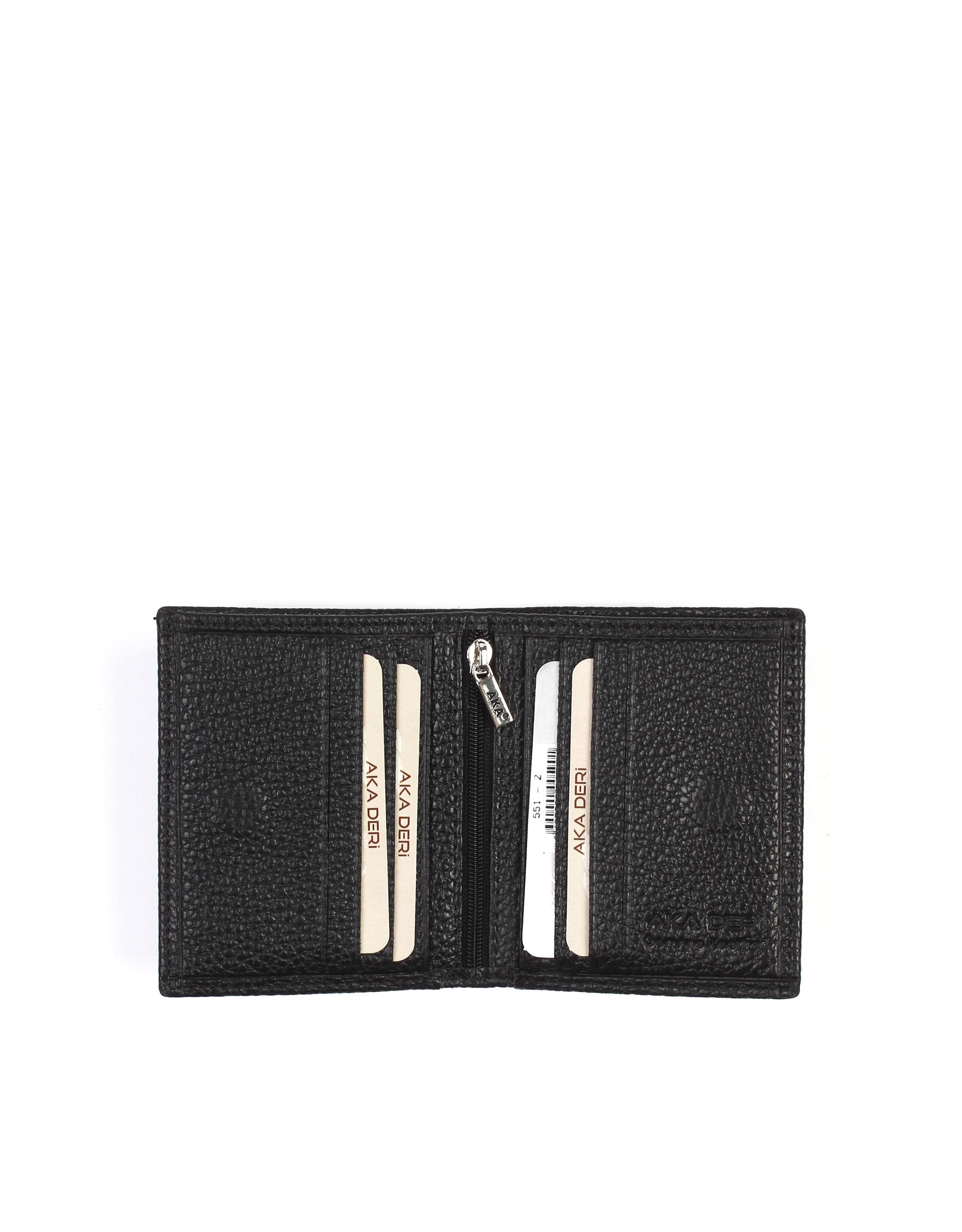 Siyah Aka Deri Erkek Cüzdanı 551