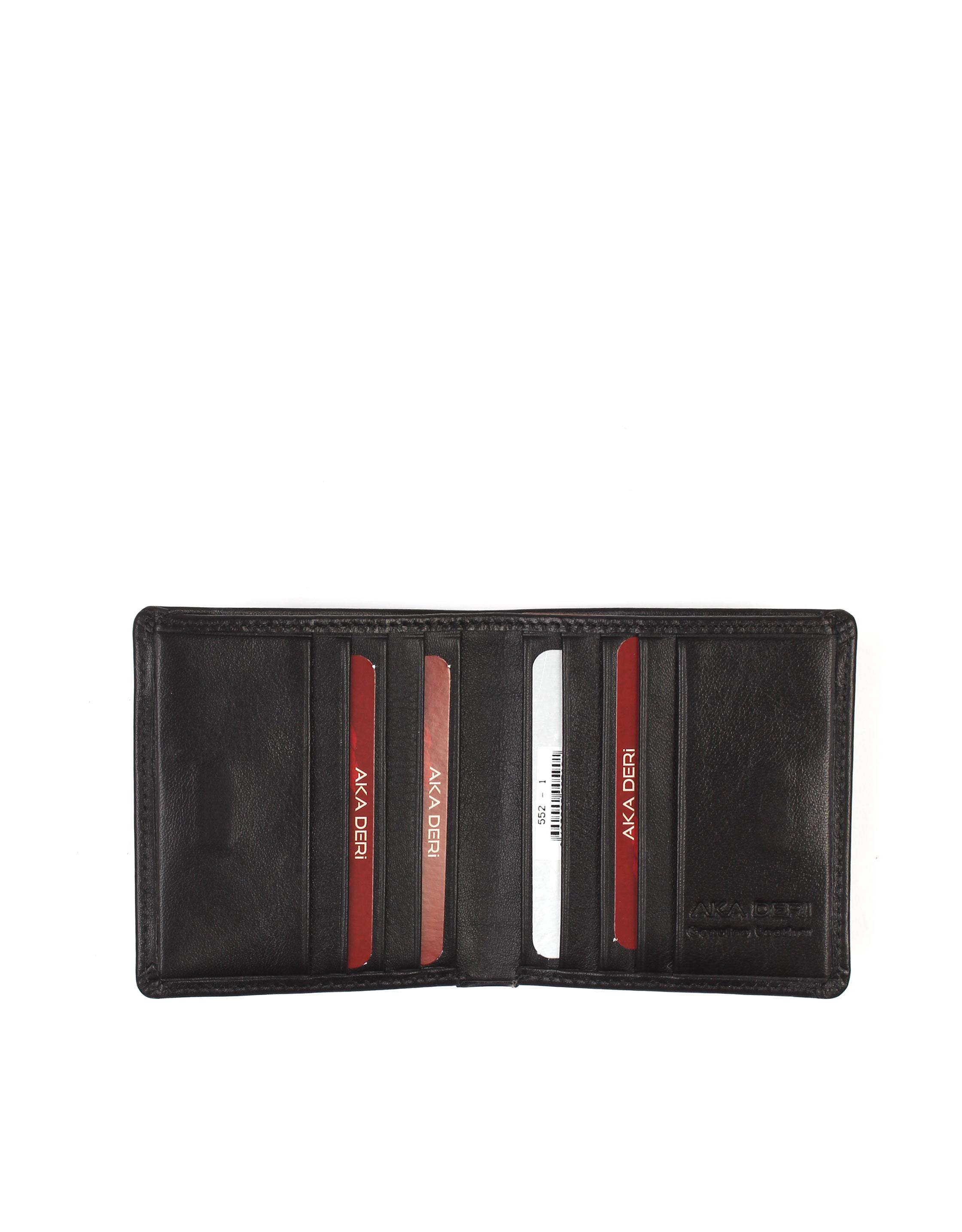 Siyah Aka Deri Erkek Cüzdanı 552