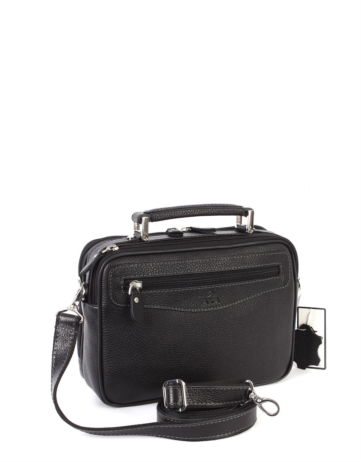 Siyah Deri Portföy Çantası 390 2