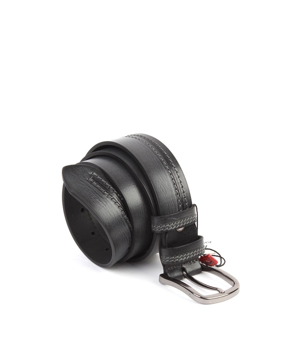 Siyah Hakiki Deri Spor Erkek Kemeri s133