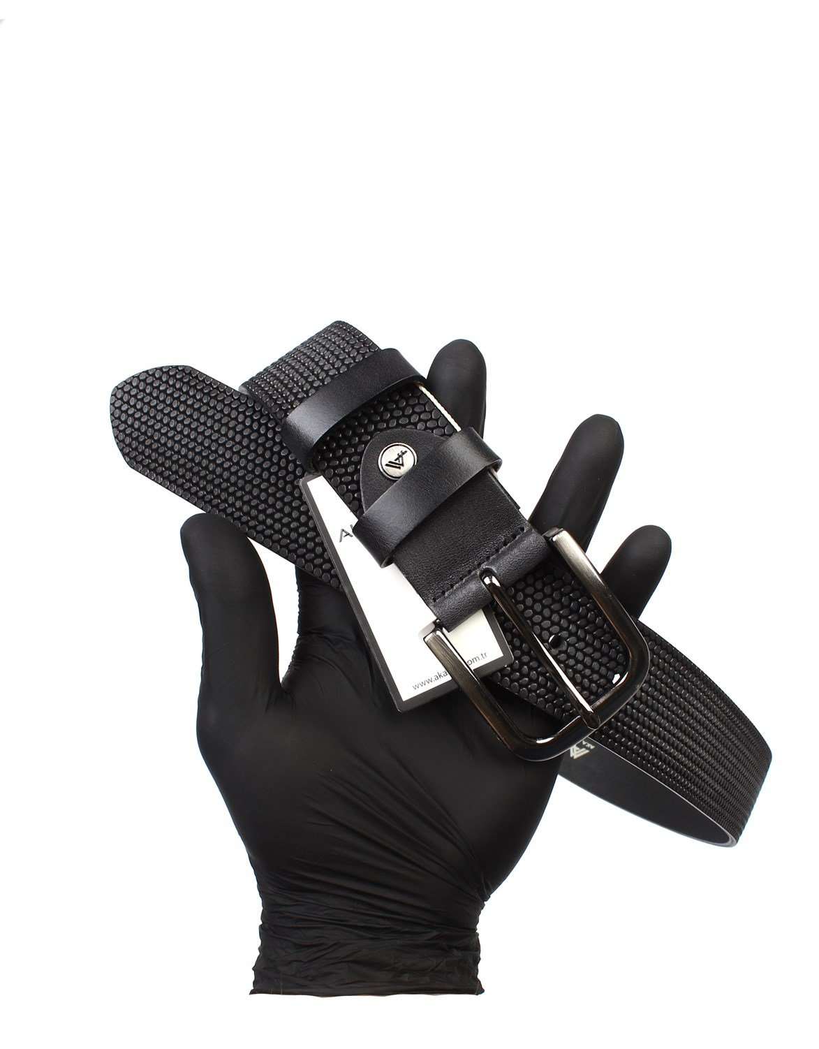 Siyah Hakiki Deri Spor Erkek Kemeri sk3004