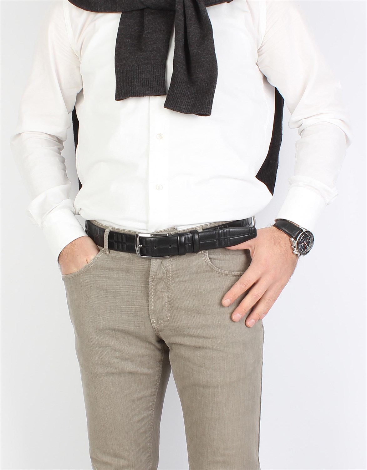 Siyah Klasik Deri Kemer kk2003