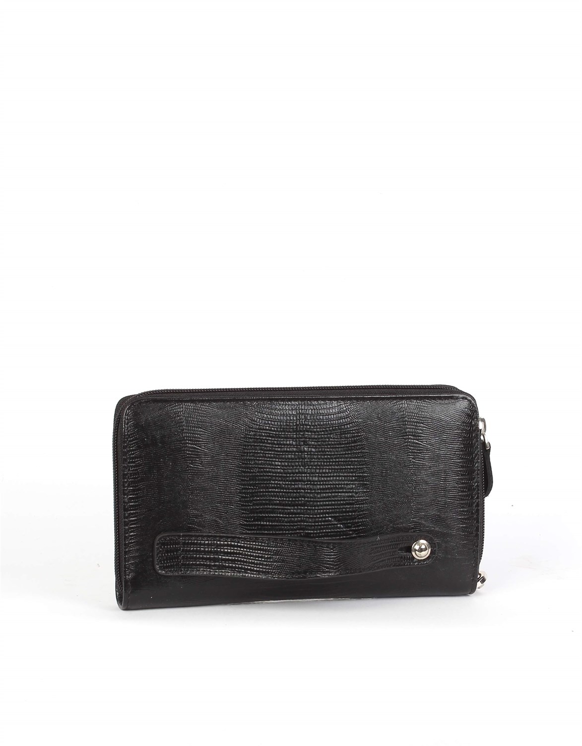 Siyah Lazer Desenli - Deri El Çantası 320