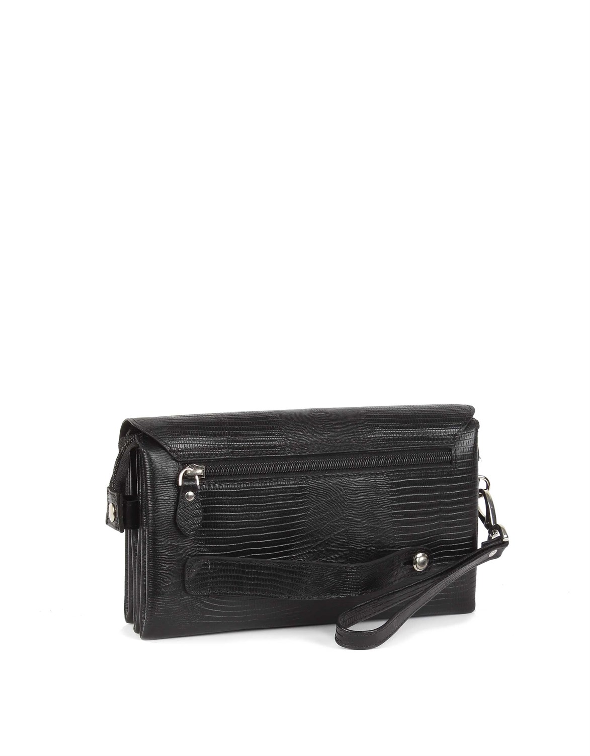 Siyah Lazer Desenli - Deri El Çantası 309