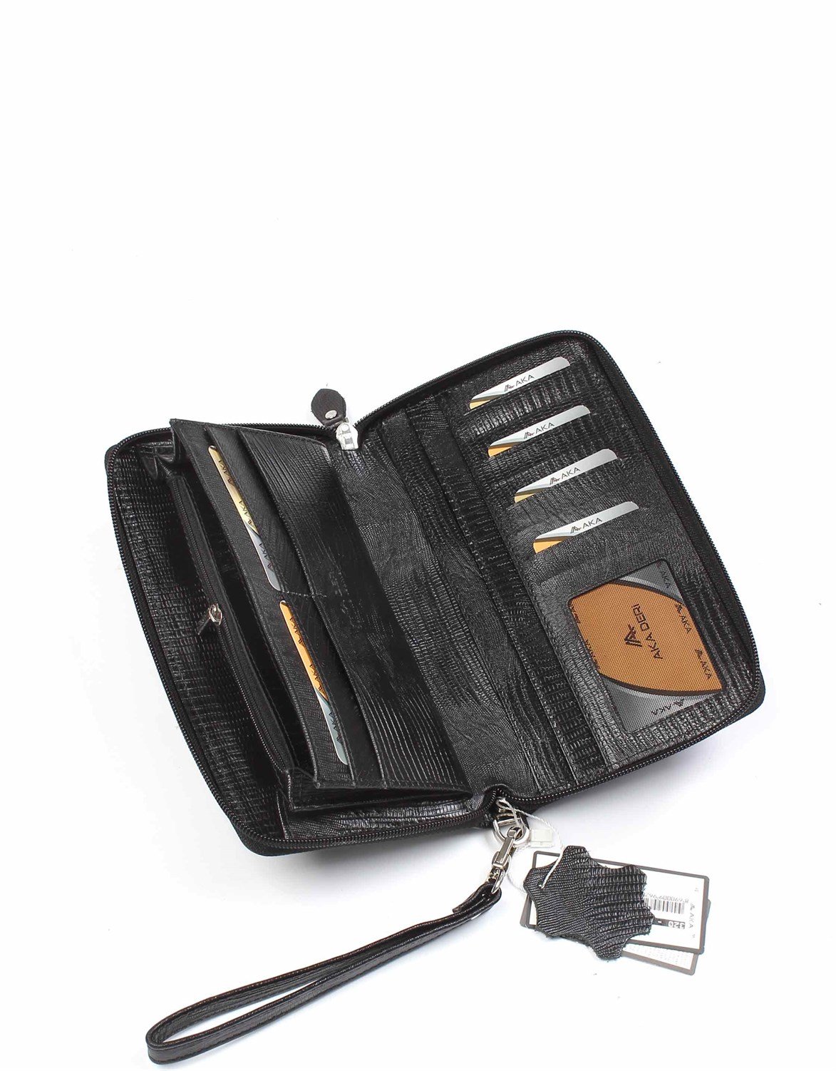 Siyah Lazer Desenli - Deri El Çantası 320