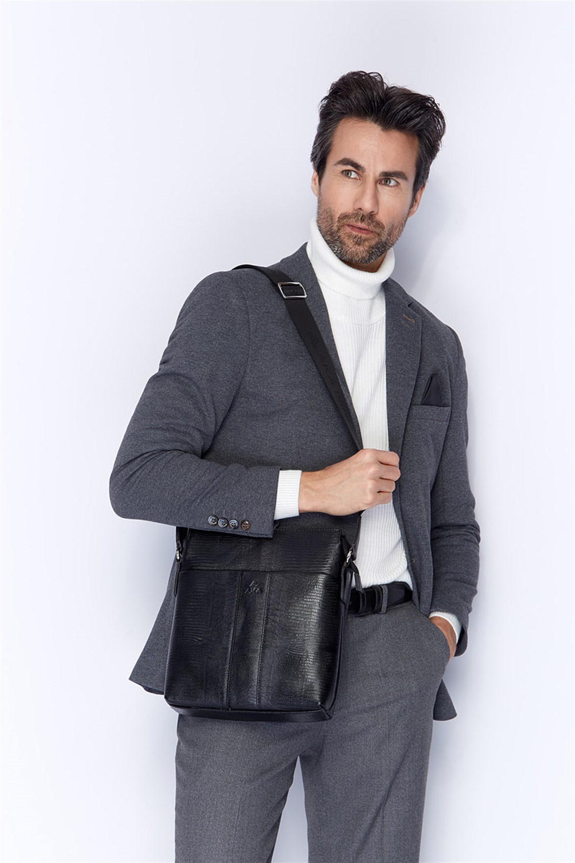 Genuine Leather Shoulder Bag - 329 - 10