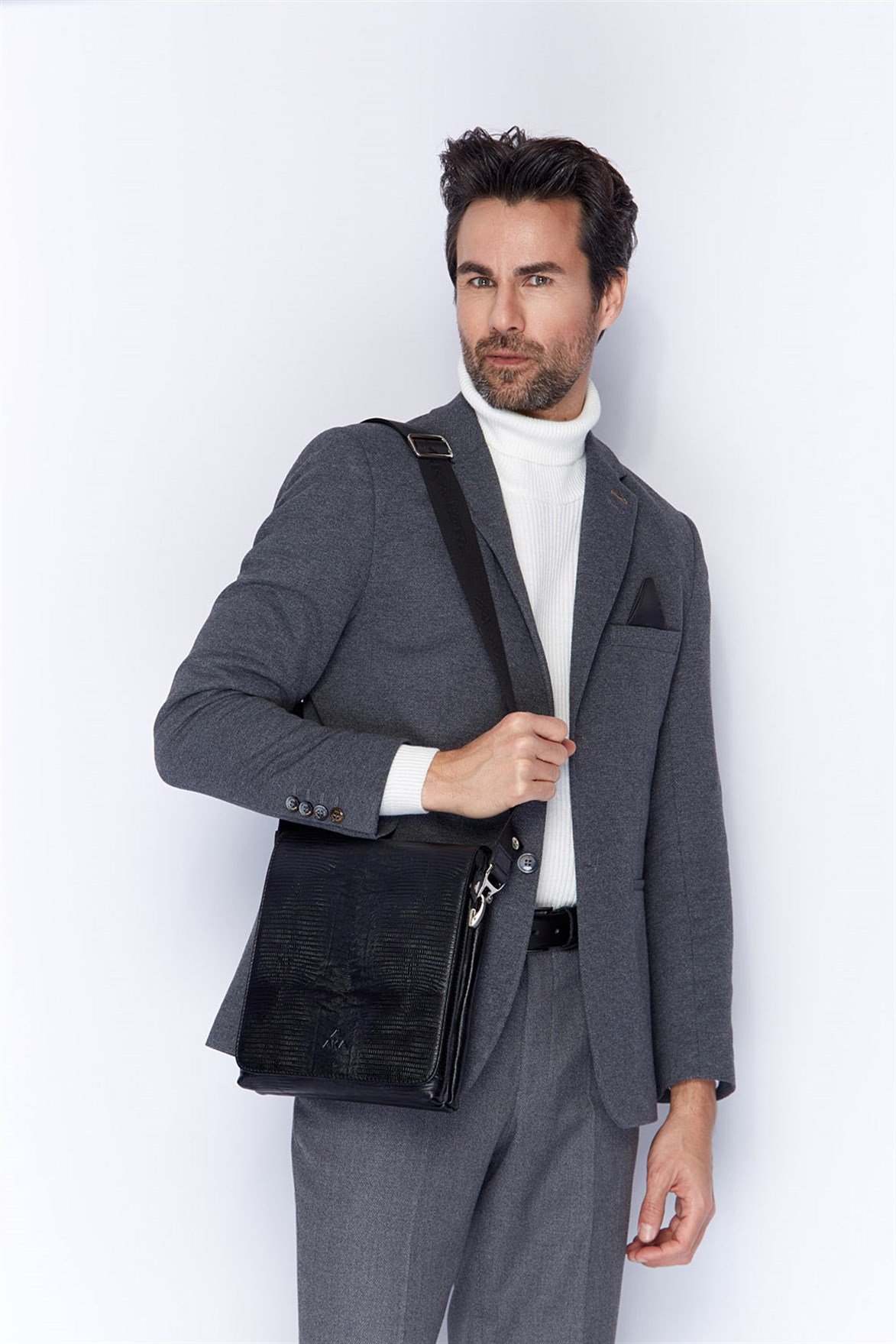 Genuine Leather Shoulder Bag - 308 - 10